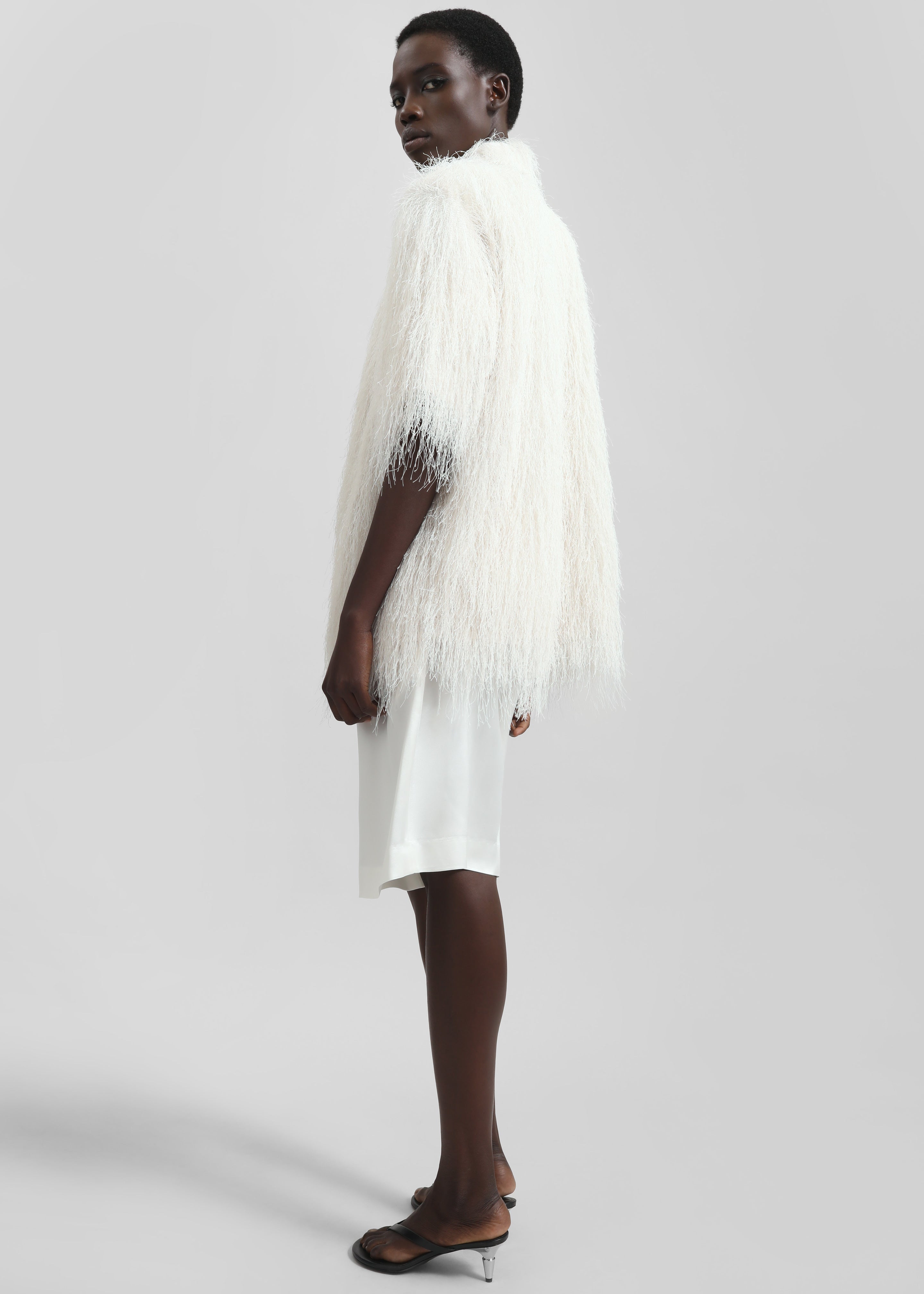 Paolina Fringed Shirt - White - 5