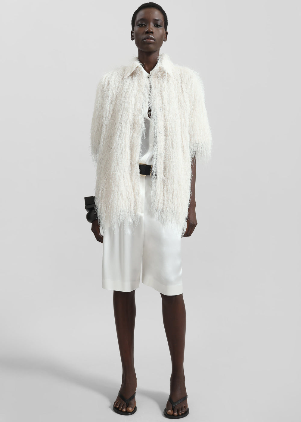 Paolina Fringed Shirt - White - 1