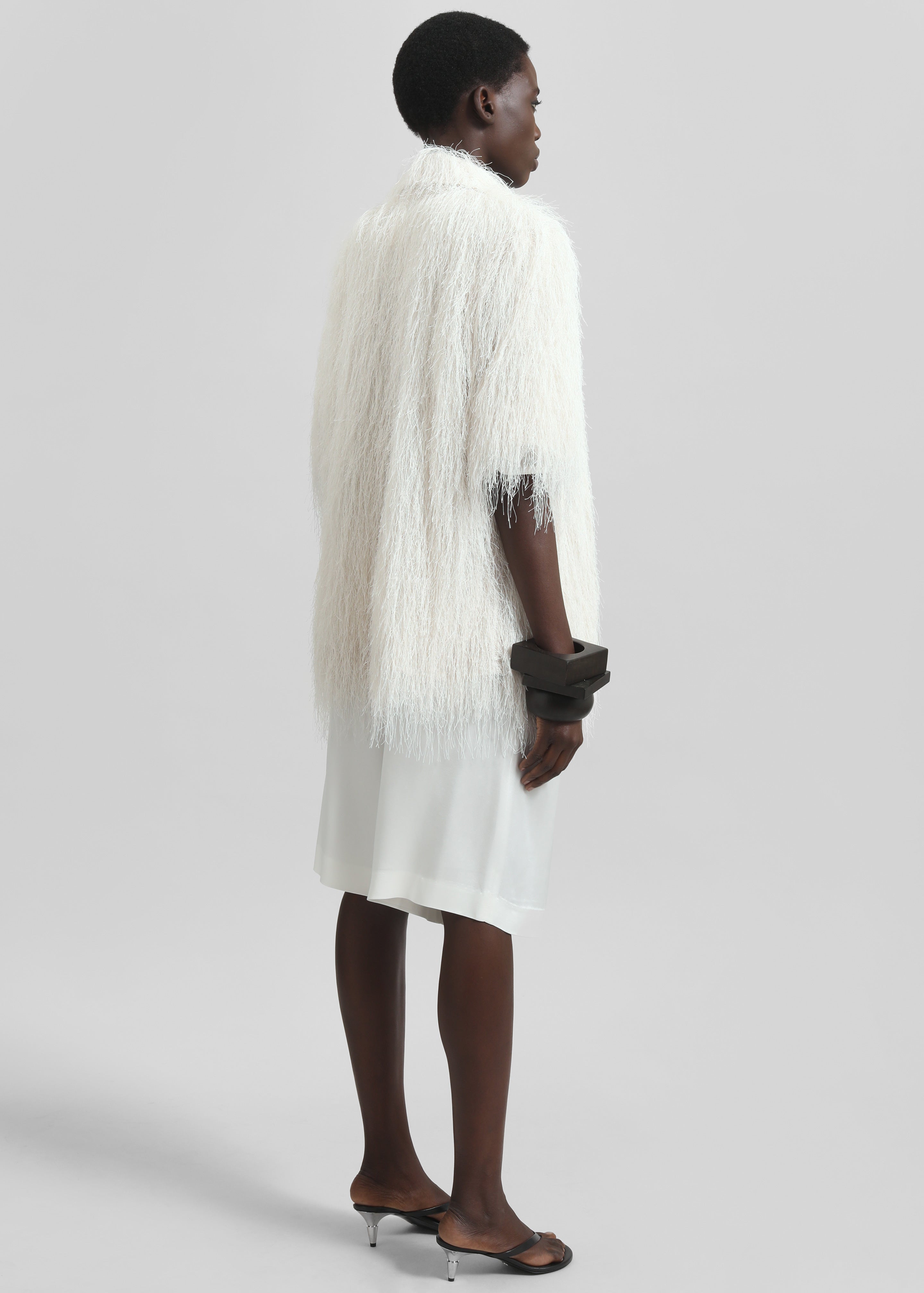 Paolina Fringed Shirt - White - 16