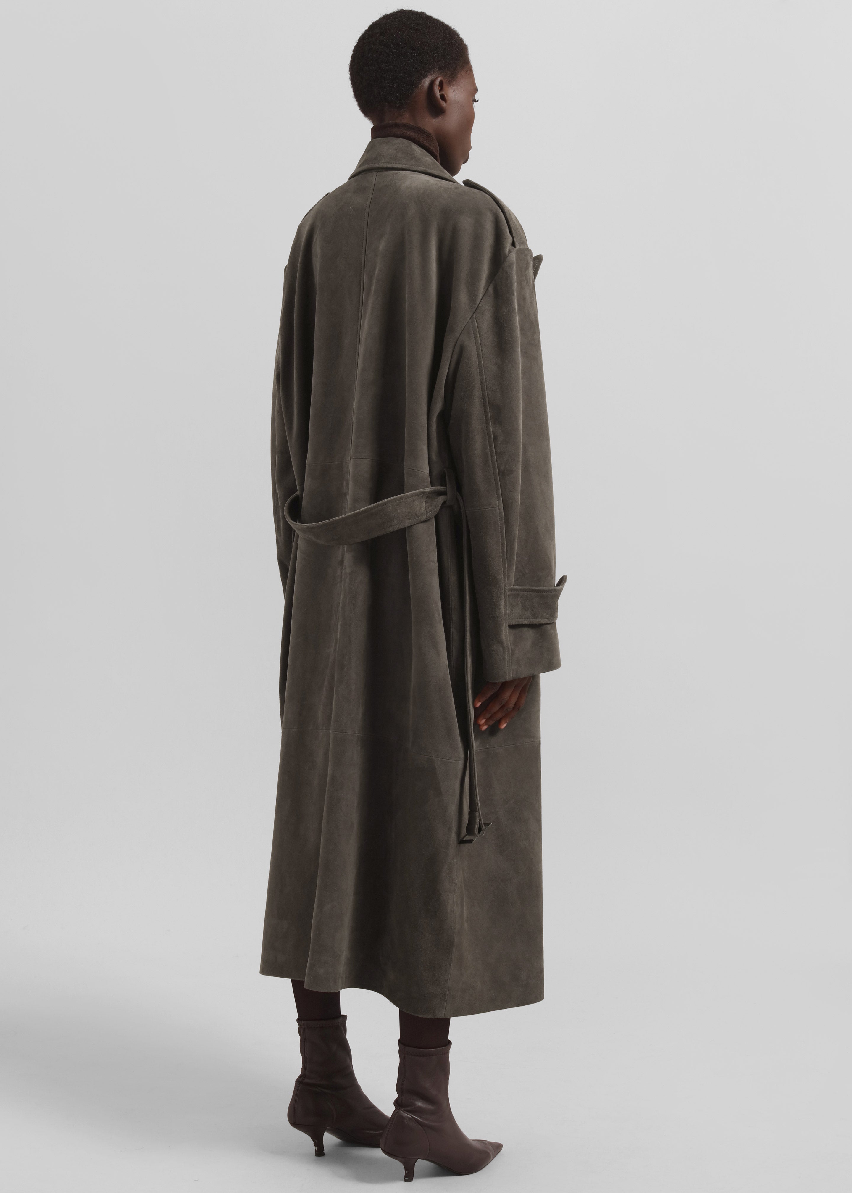 Pembroke Faux Suede Trench - Mousse - 6