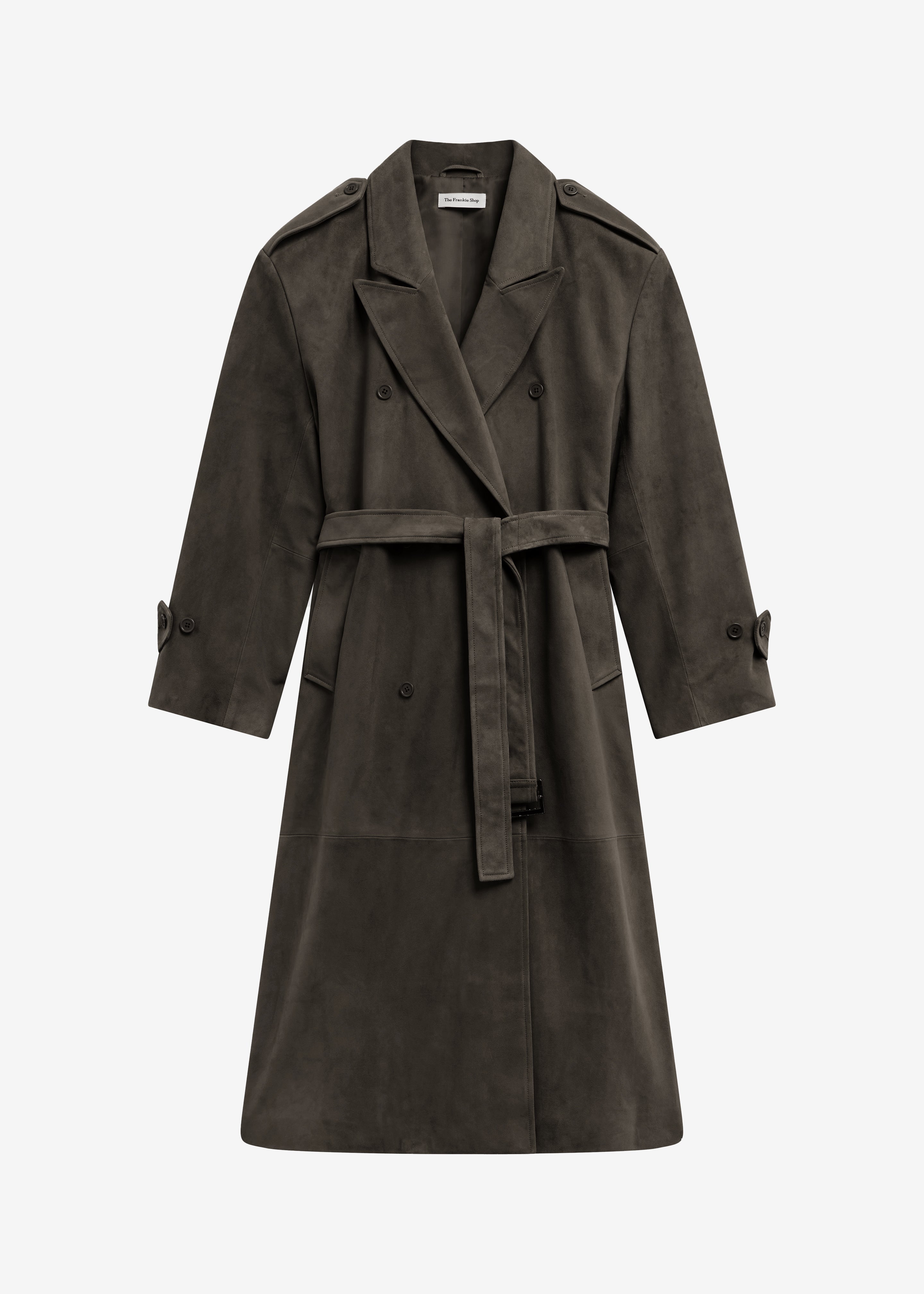 Pembroke Faux Suede Trench - Mousse - 7