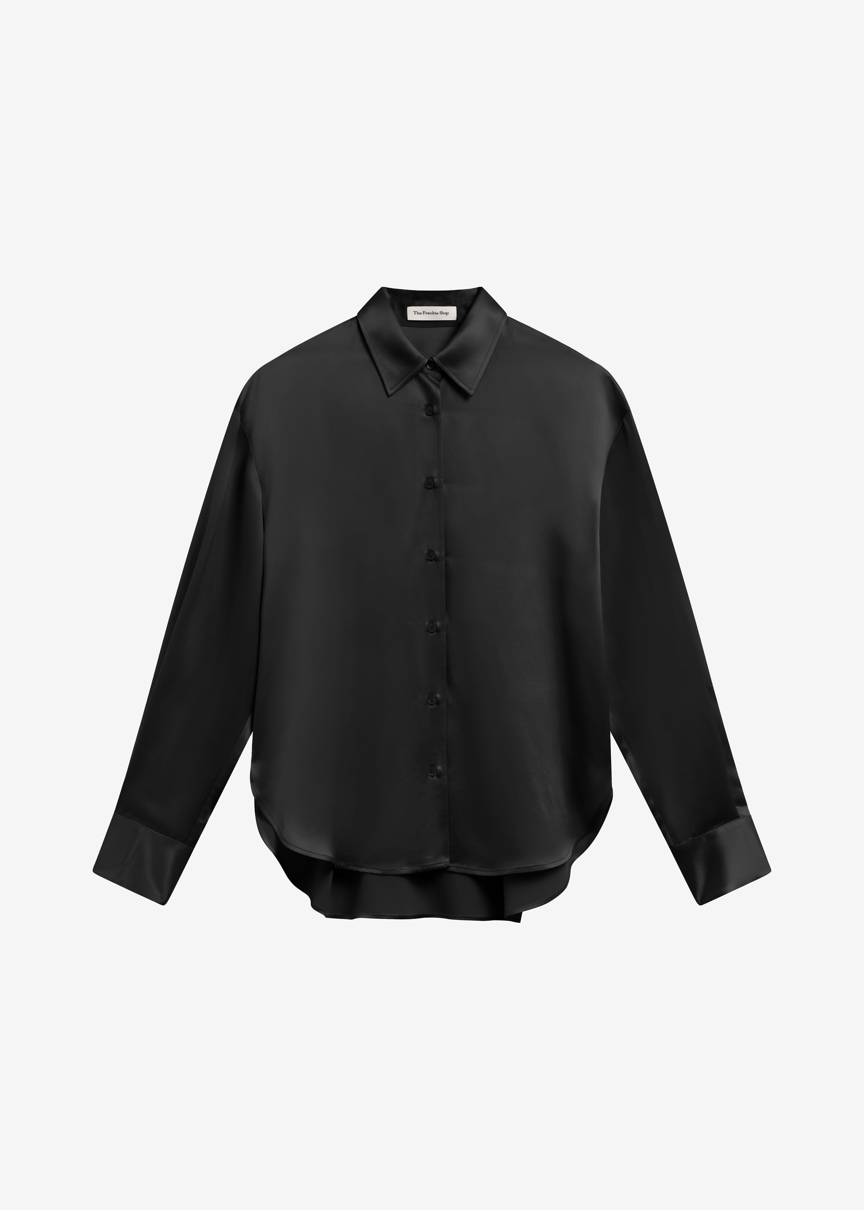 Peri Satin Shirt - Black - 6