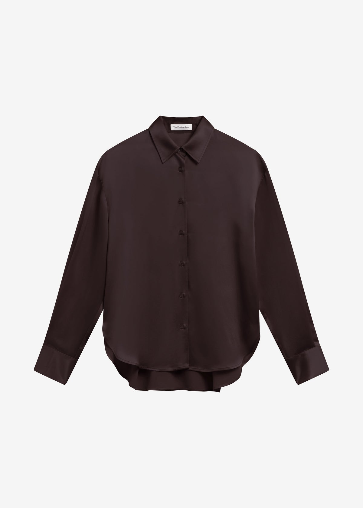 Peri Satin Shirt - Brown - 6