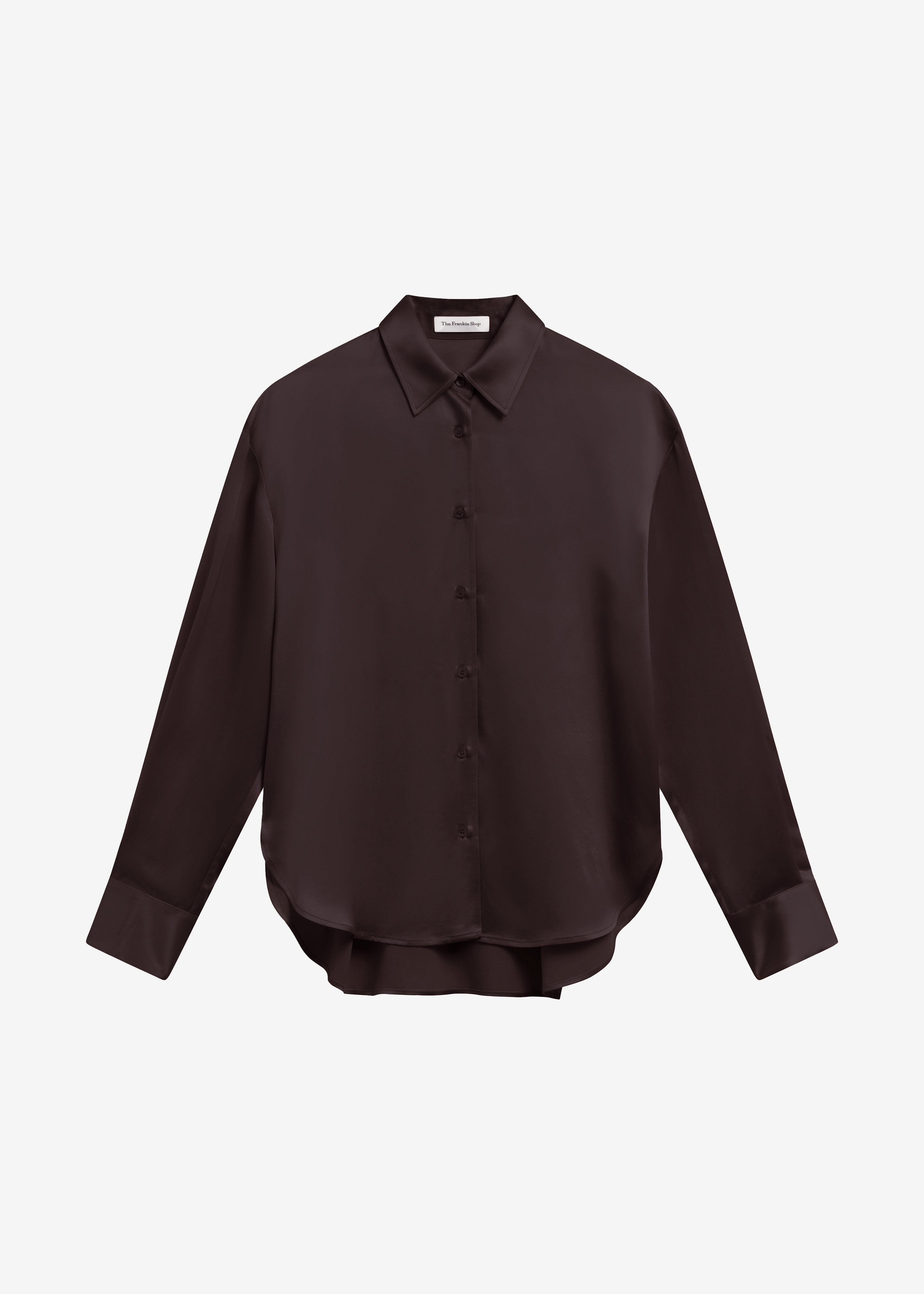 Peri Satin Shirt - Brown - 6