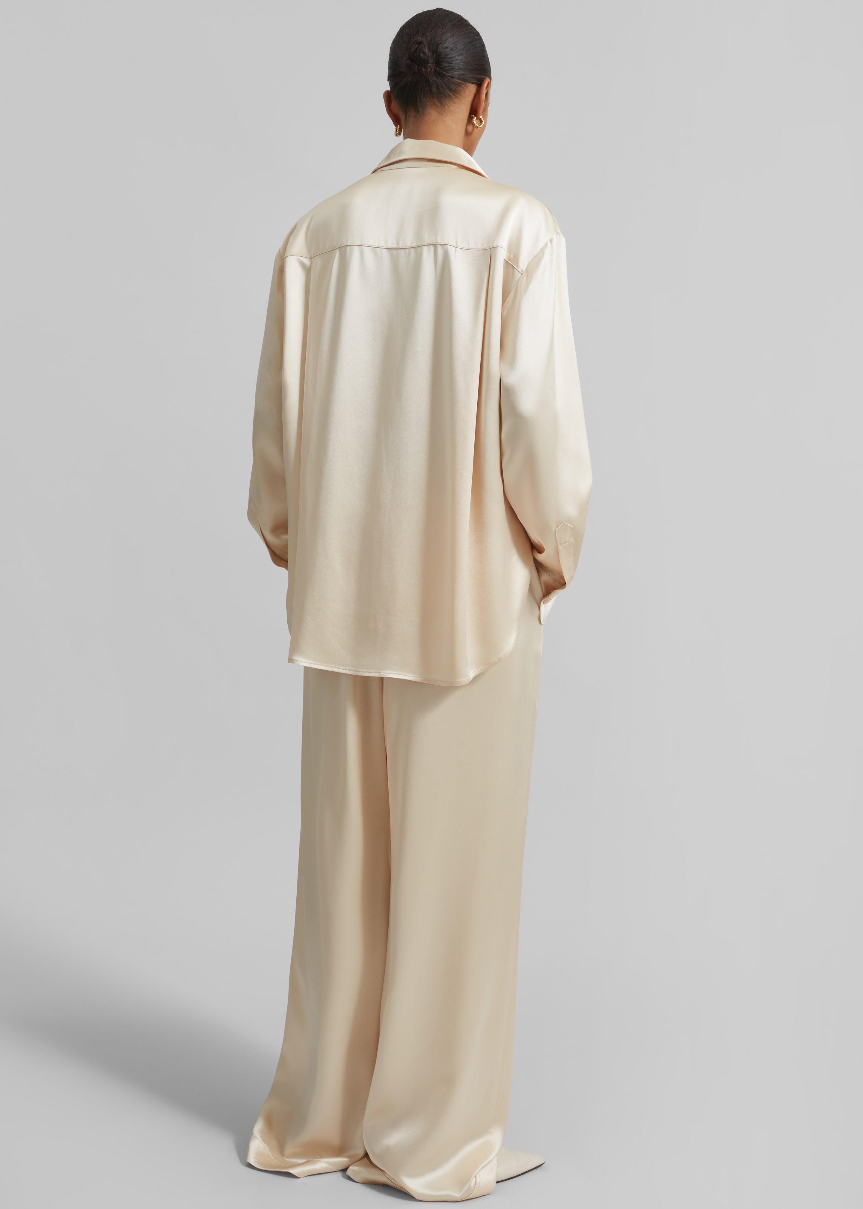 Peri Satin Shirt - Champagne - 5