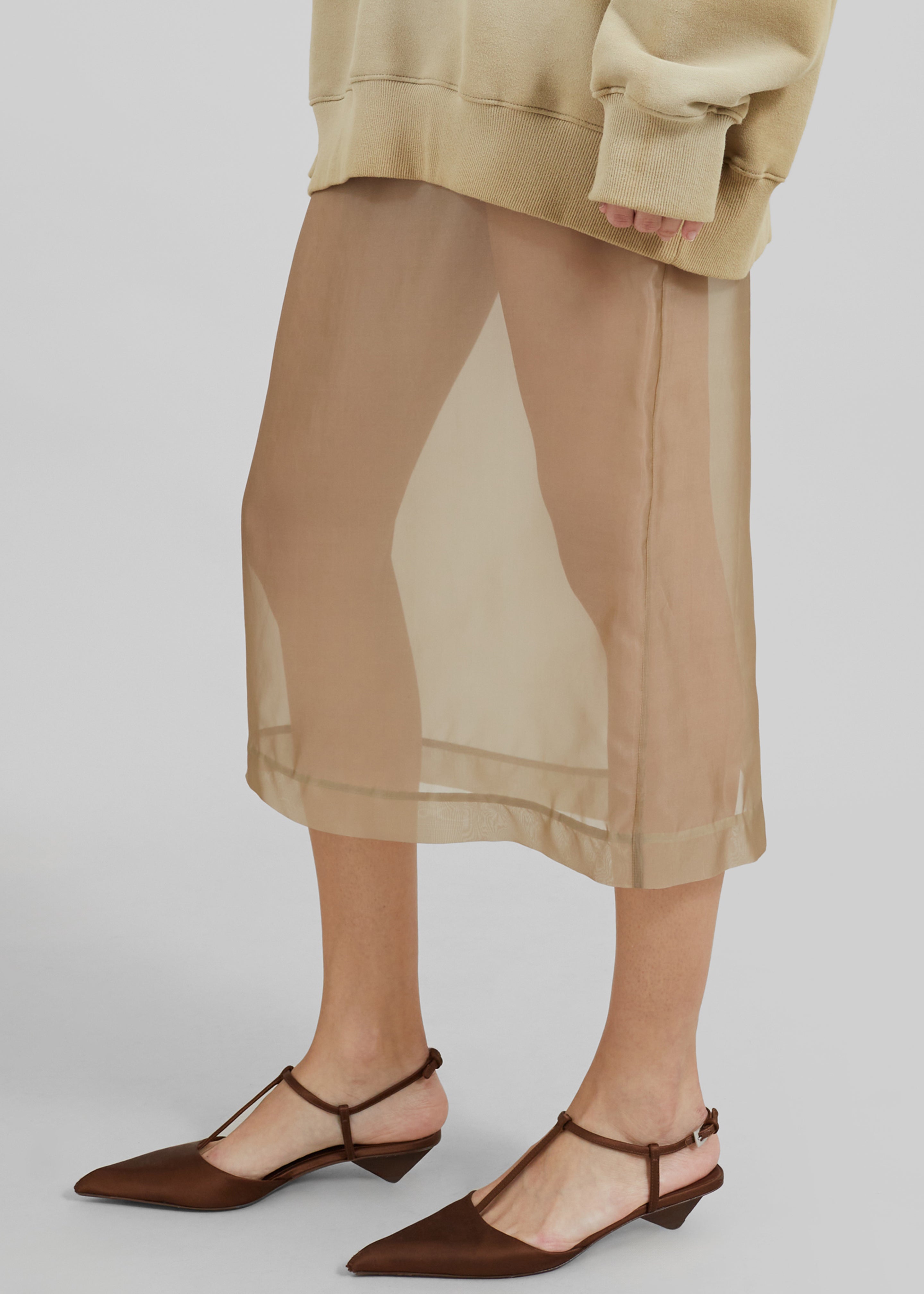 Peri Sheer Midi Skirt - Desert Sand - 2