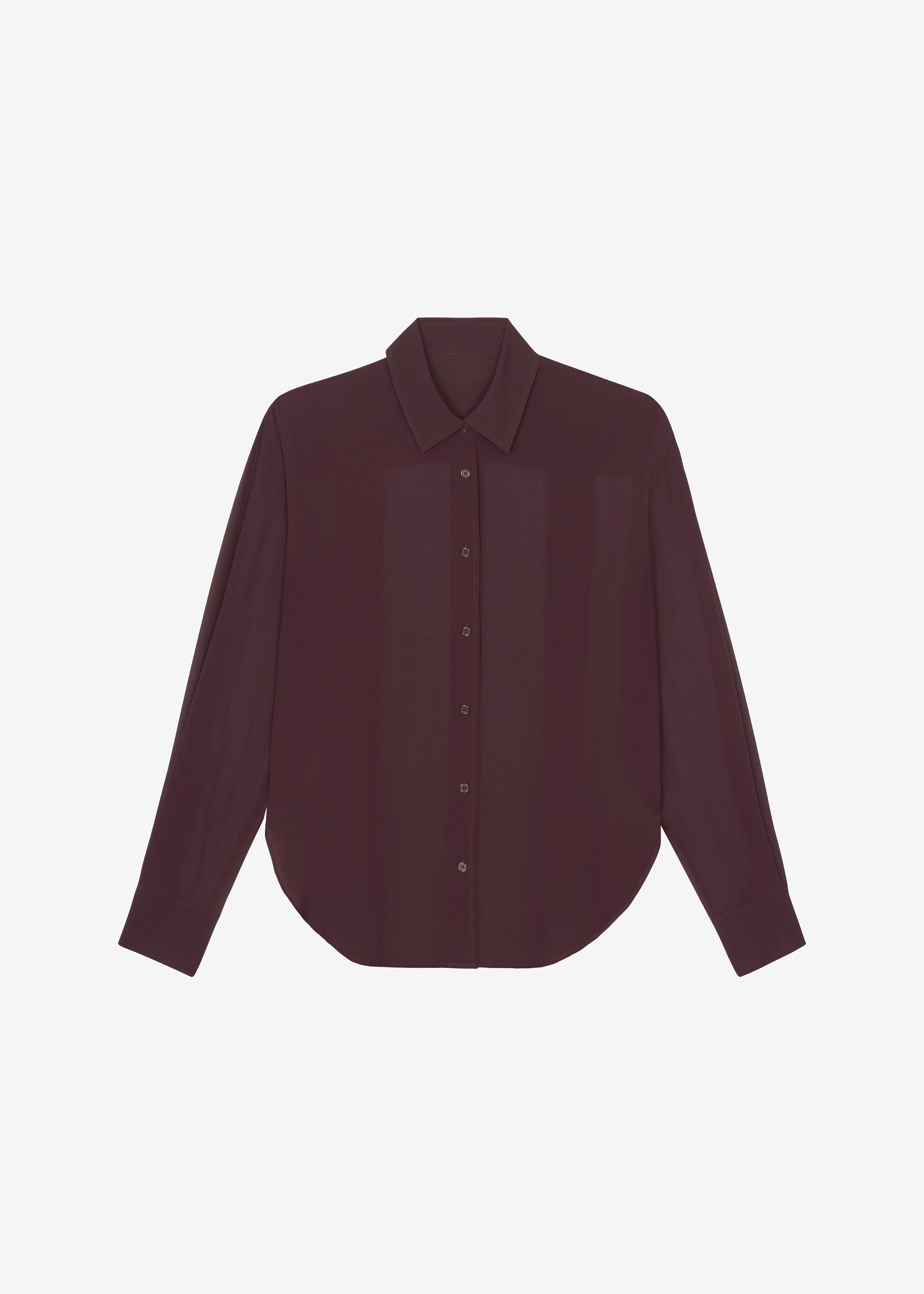 Peri Georgette Shirt - Burgundy - 14