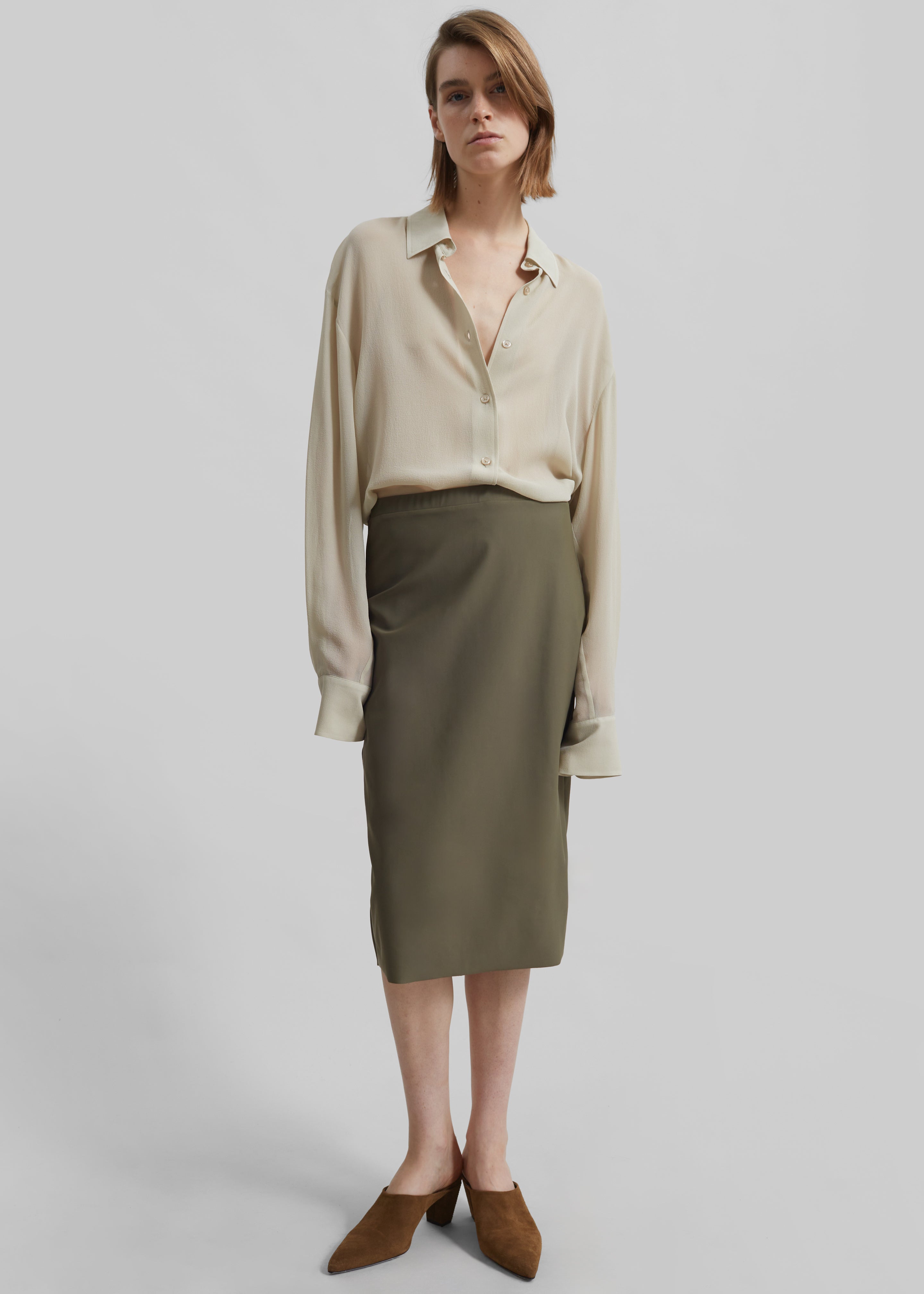 Peri Georgette Shirt - Cement - 6