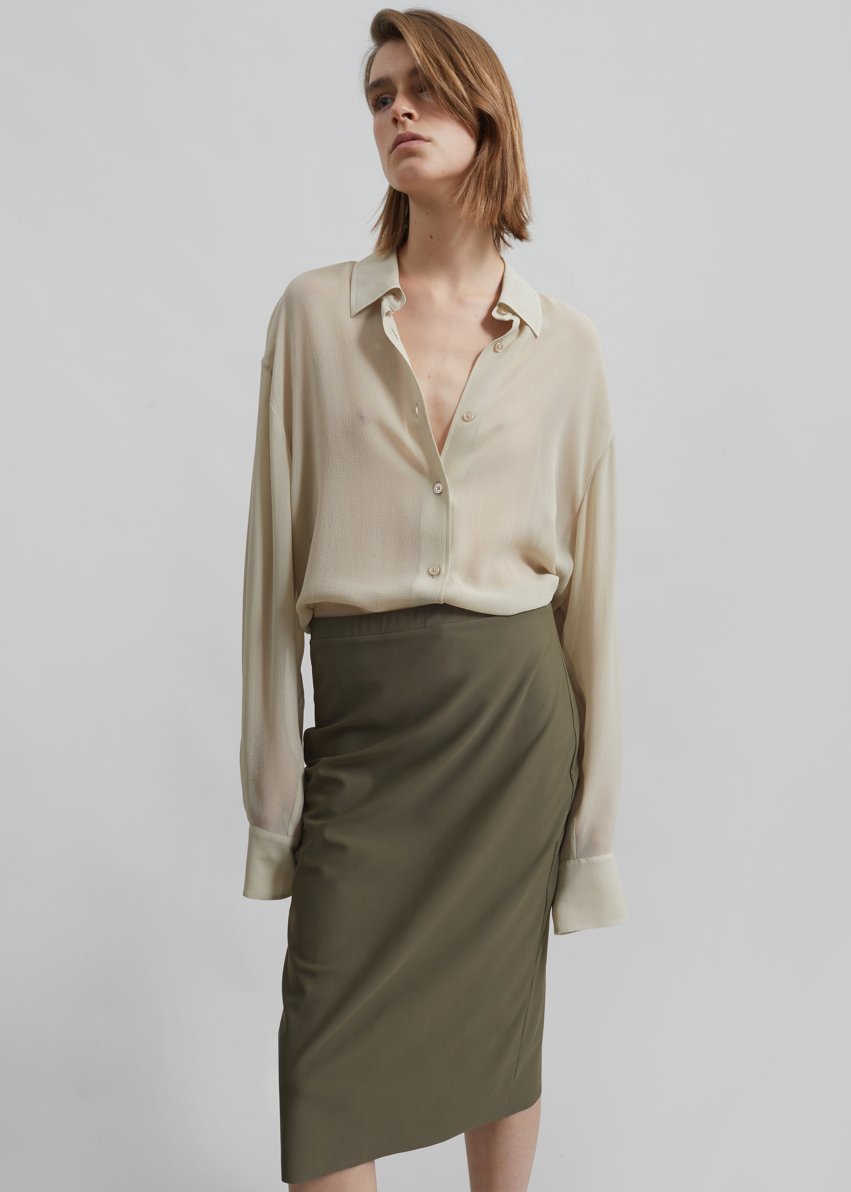 Peri Georgette Shirt - Cement - 7