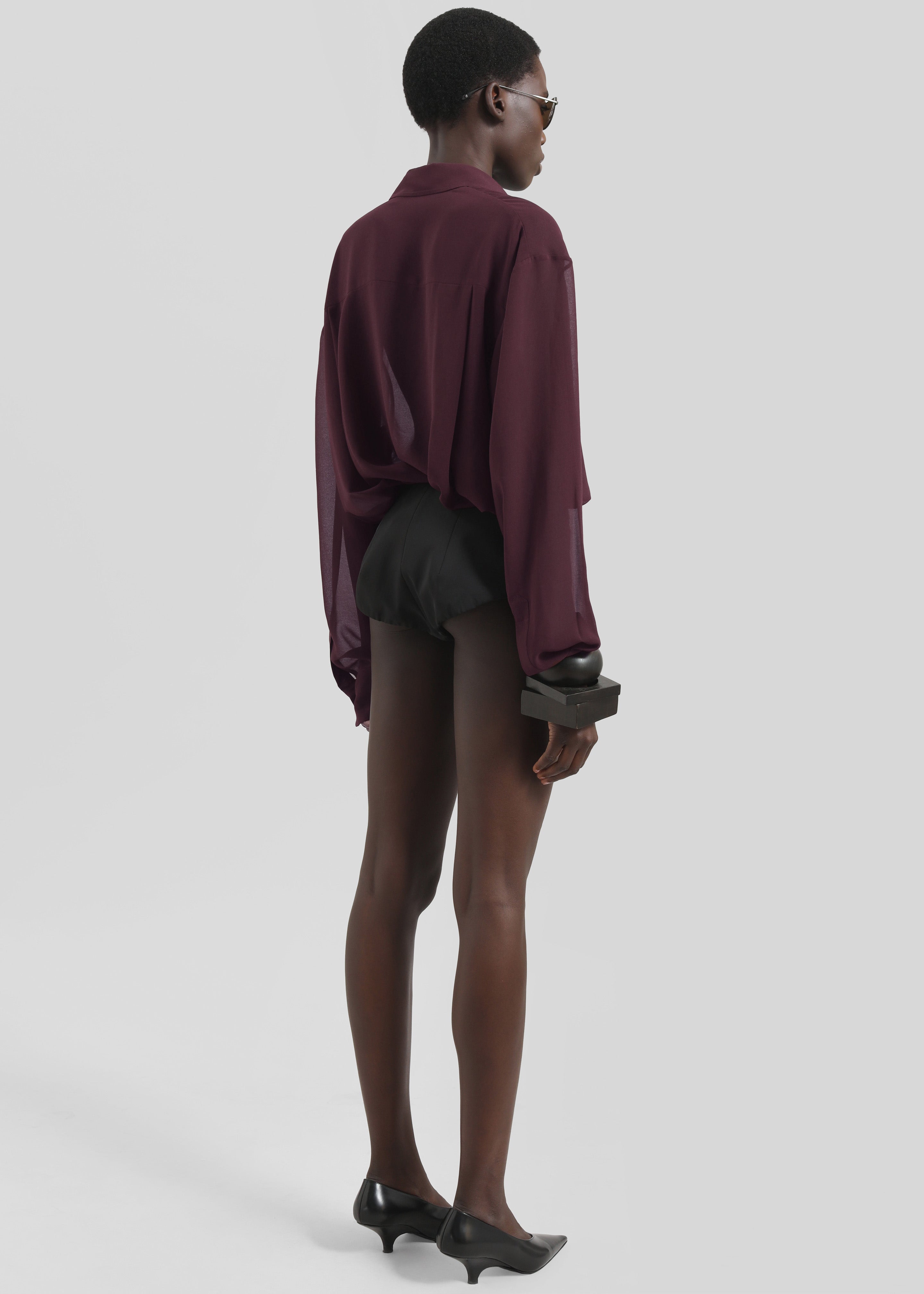Peri Georgette Shirt - Burgundy - 13