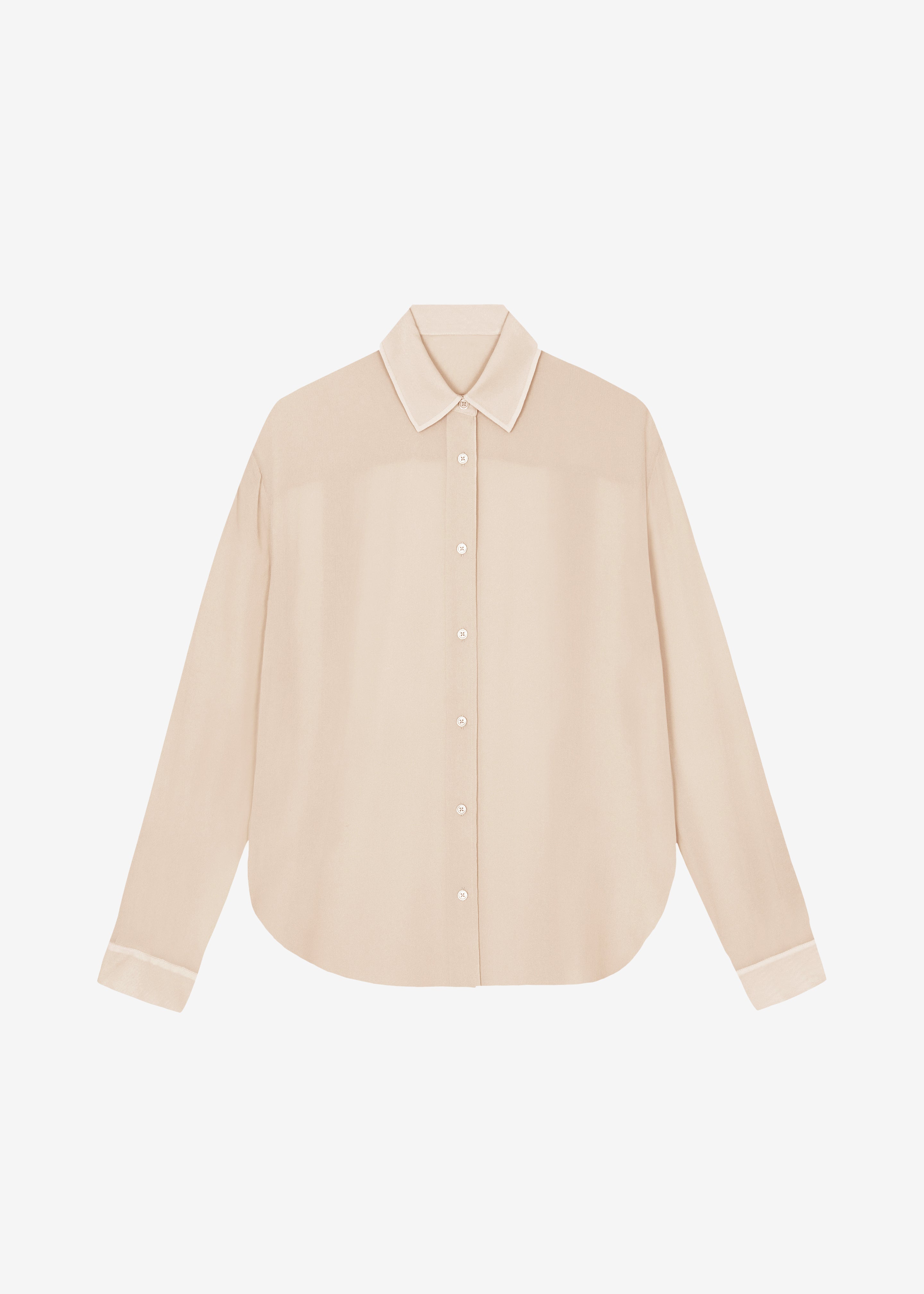 Peri Silk Georgette Shirt - Beige - 11