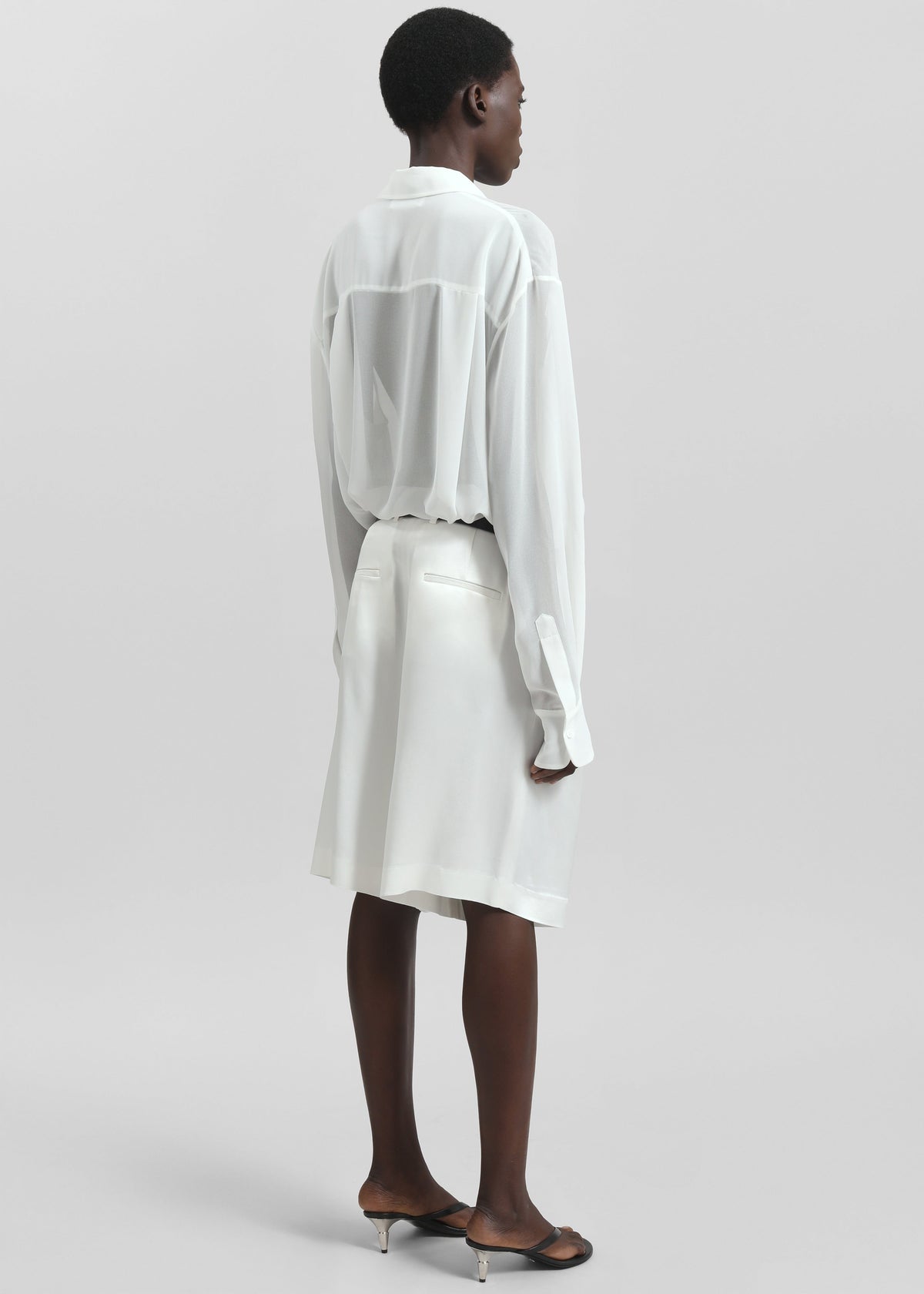 Peri Georgette Shirt - White - 7