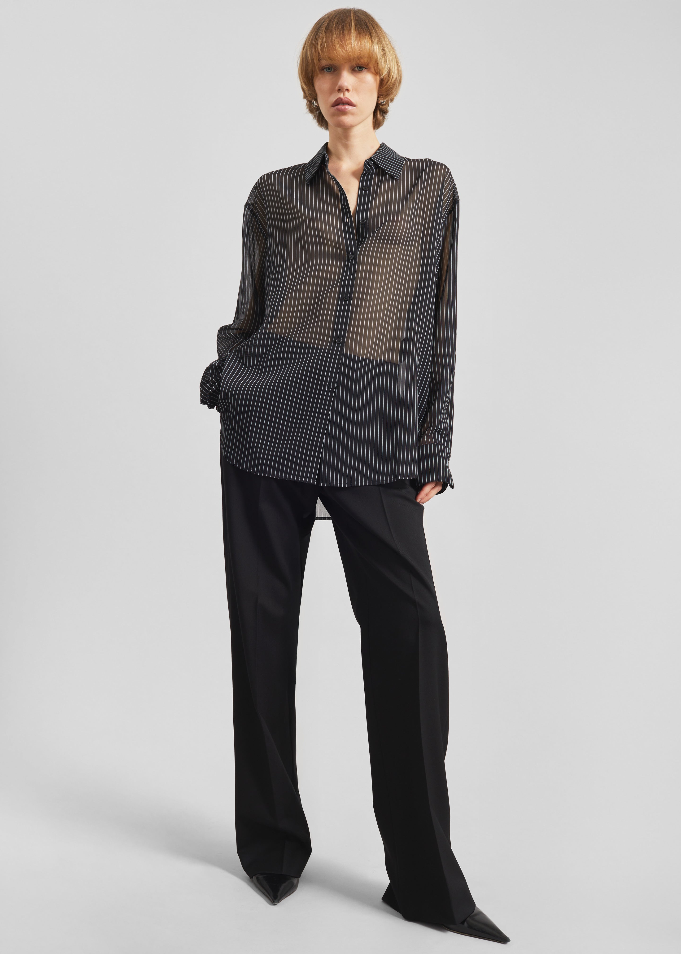 Peri Striped Shirt - Black/White Stripe - 6