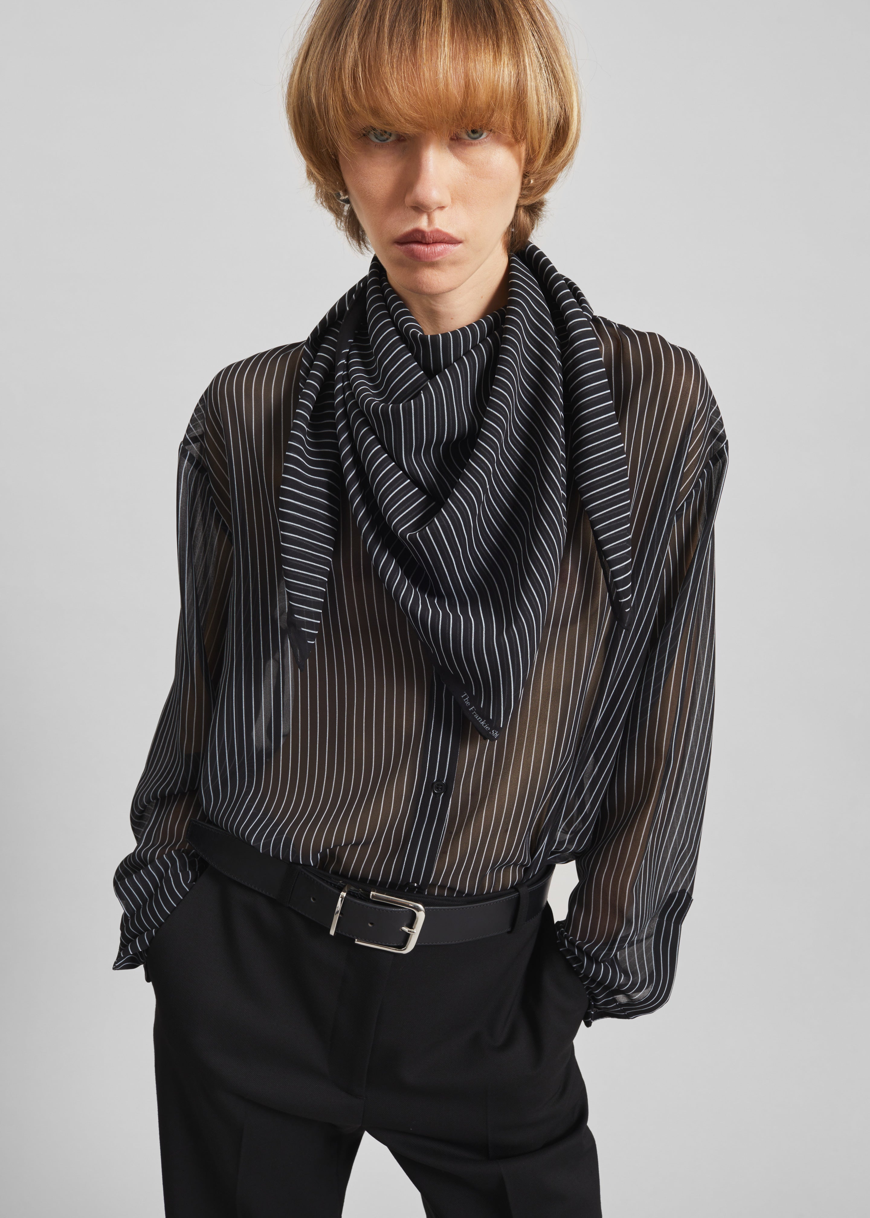 Peri Striped Shirt - Black/White Stripe - 8