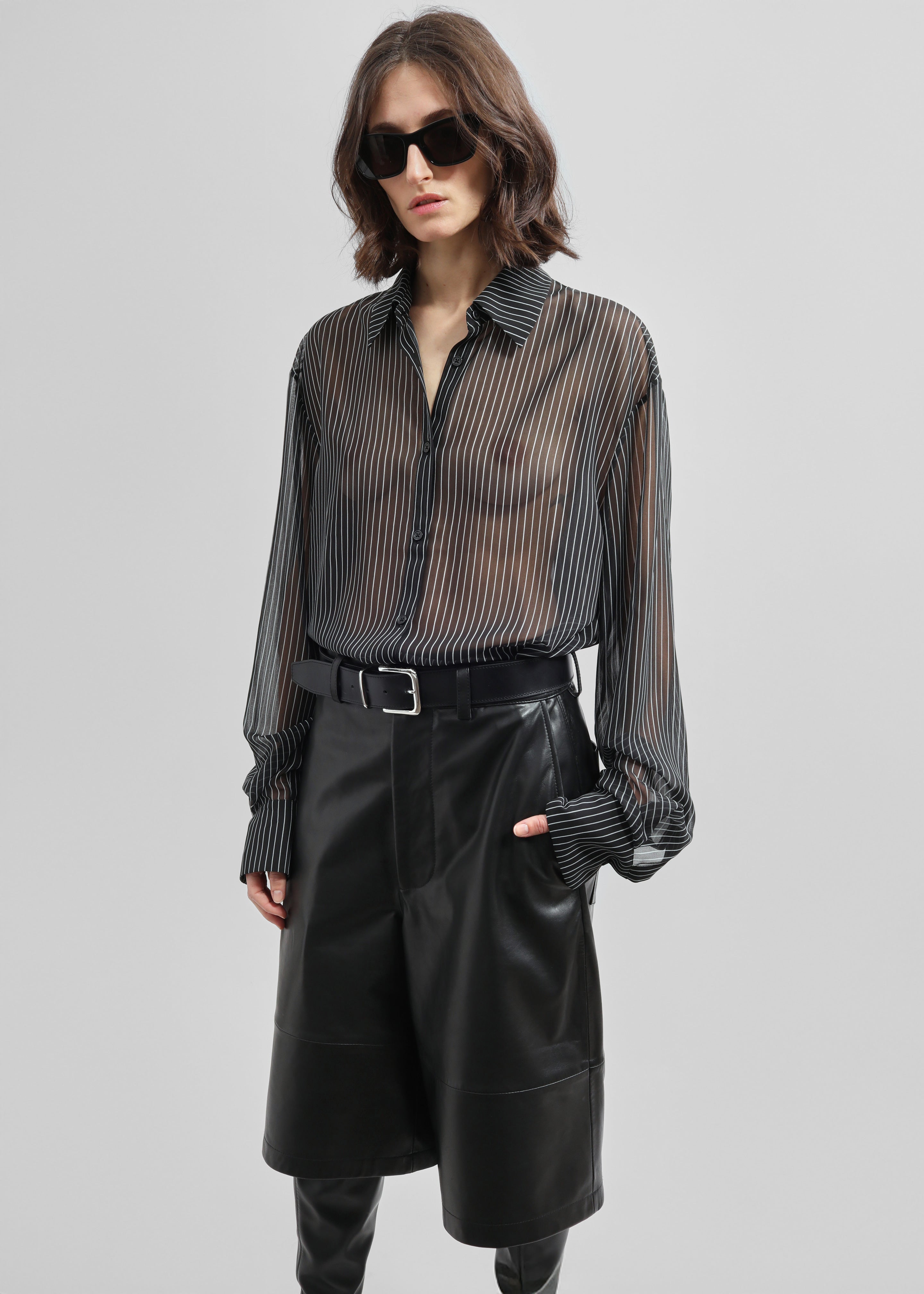 Peri Striped Shirt - Black/White Stripe - 4