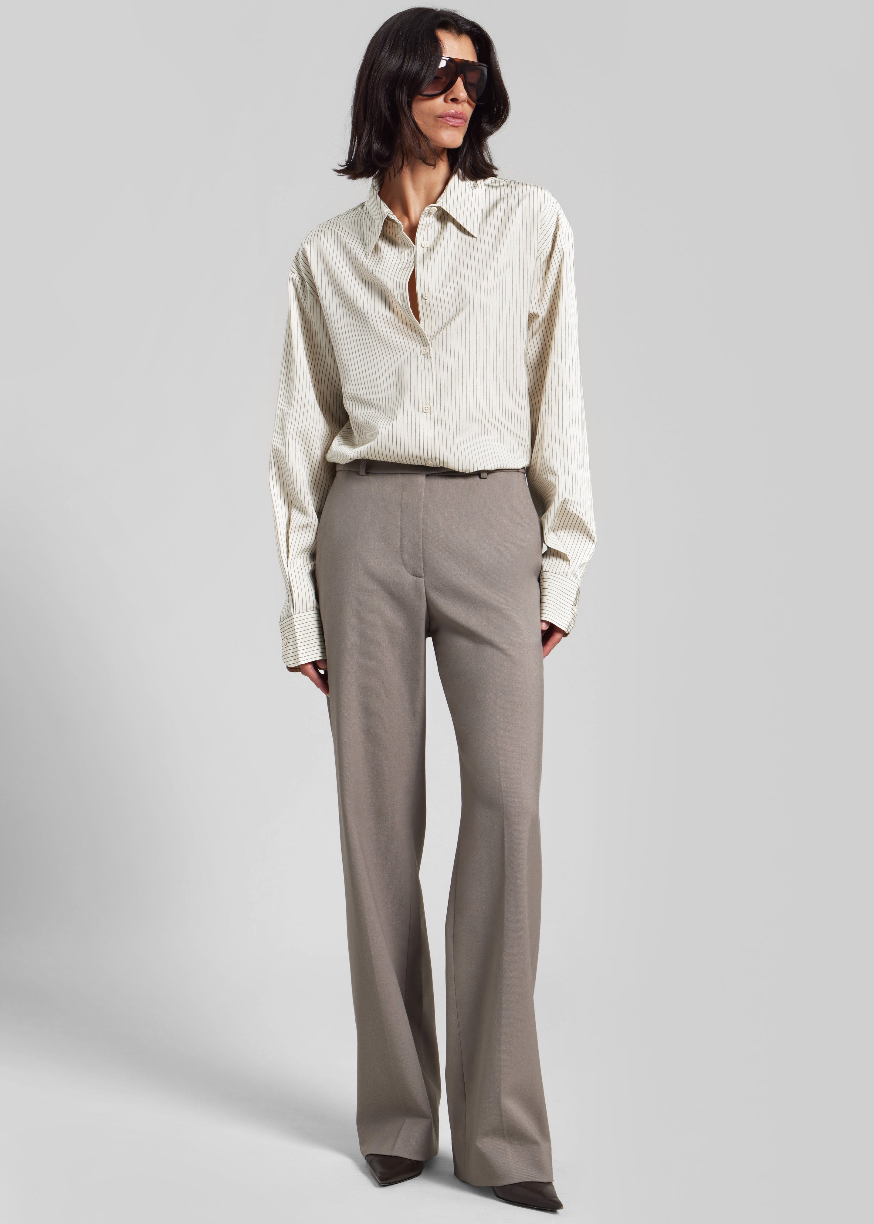 Peri Striped Shirt - Ivory/Black - 8