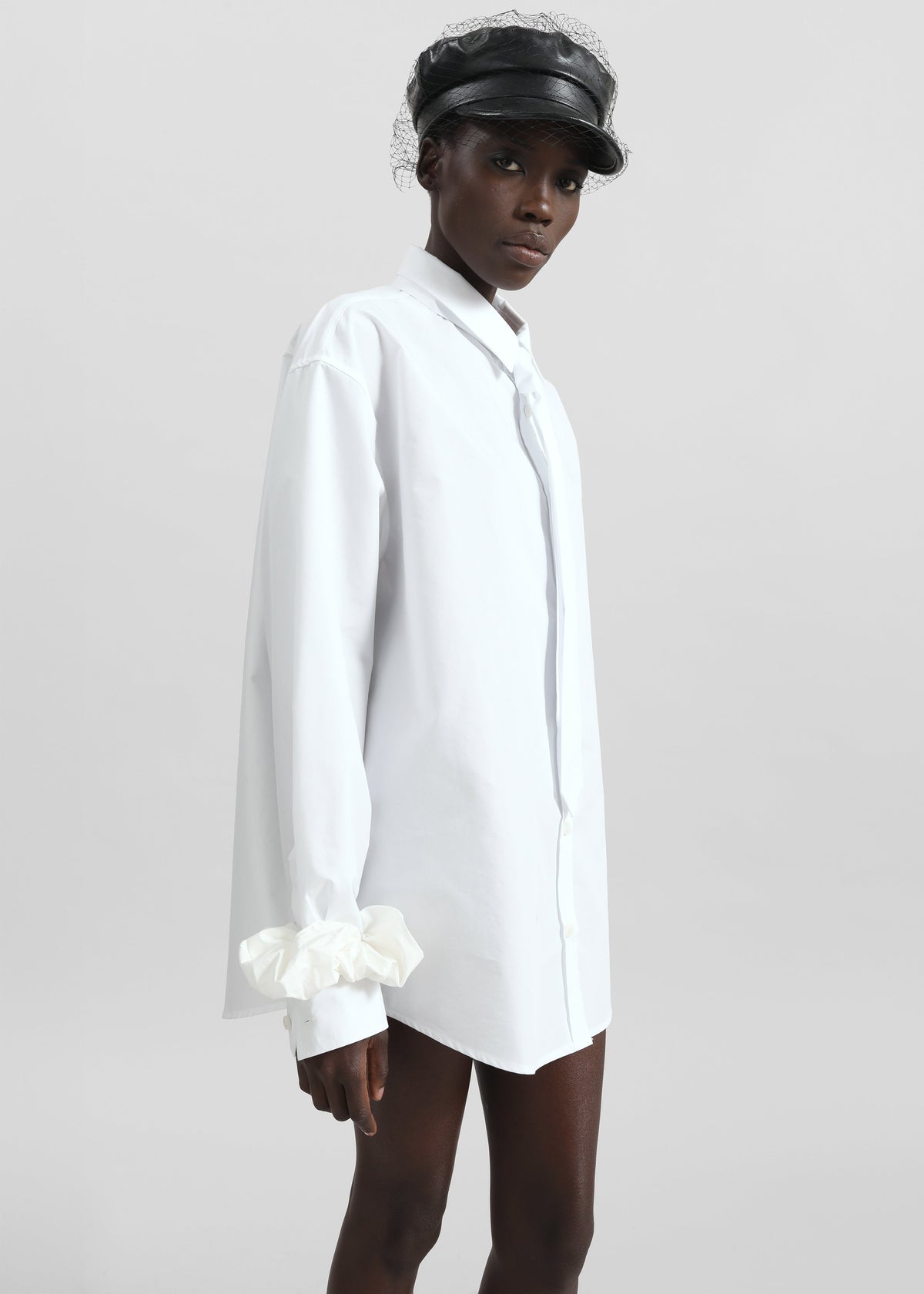 Perna Tie Neck Shirt - White - 2