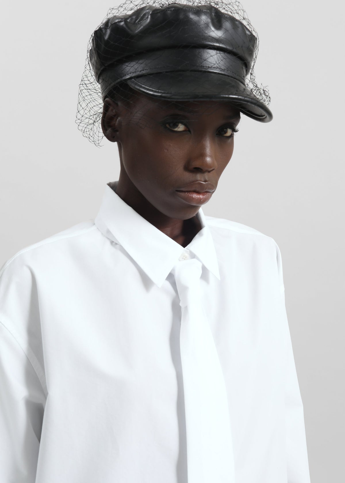 Perna Tie Neck Shirt - White - 5
