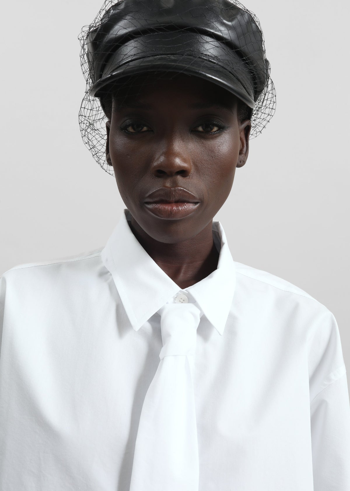 Perna Tie Neck Shirt - White - 6