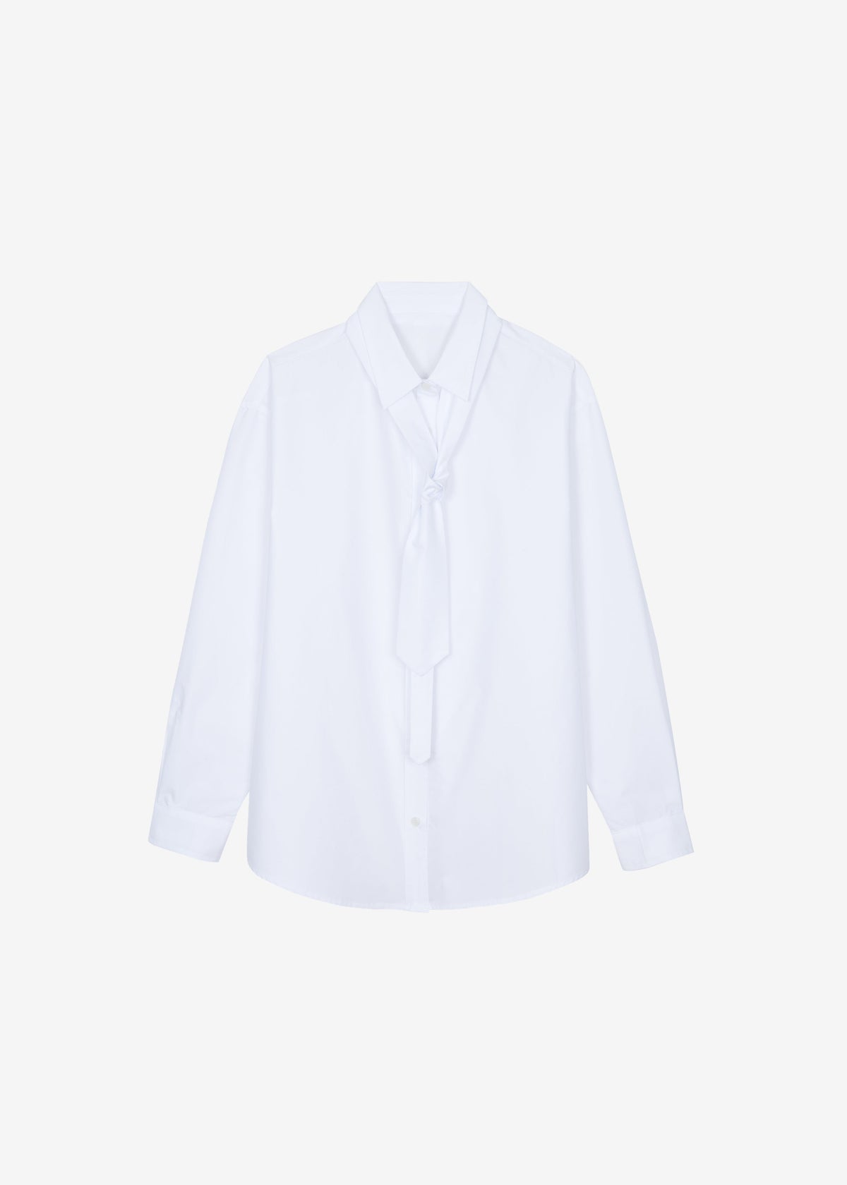 Perna Tie Neck Shirt - White - 9
