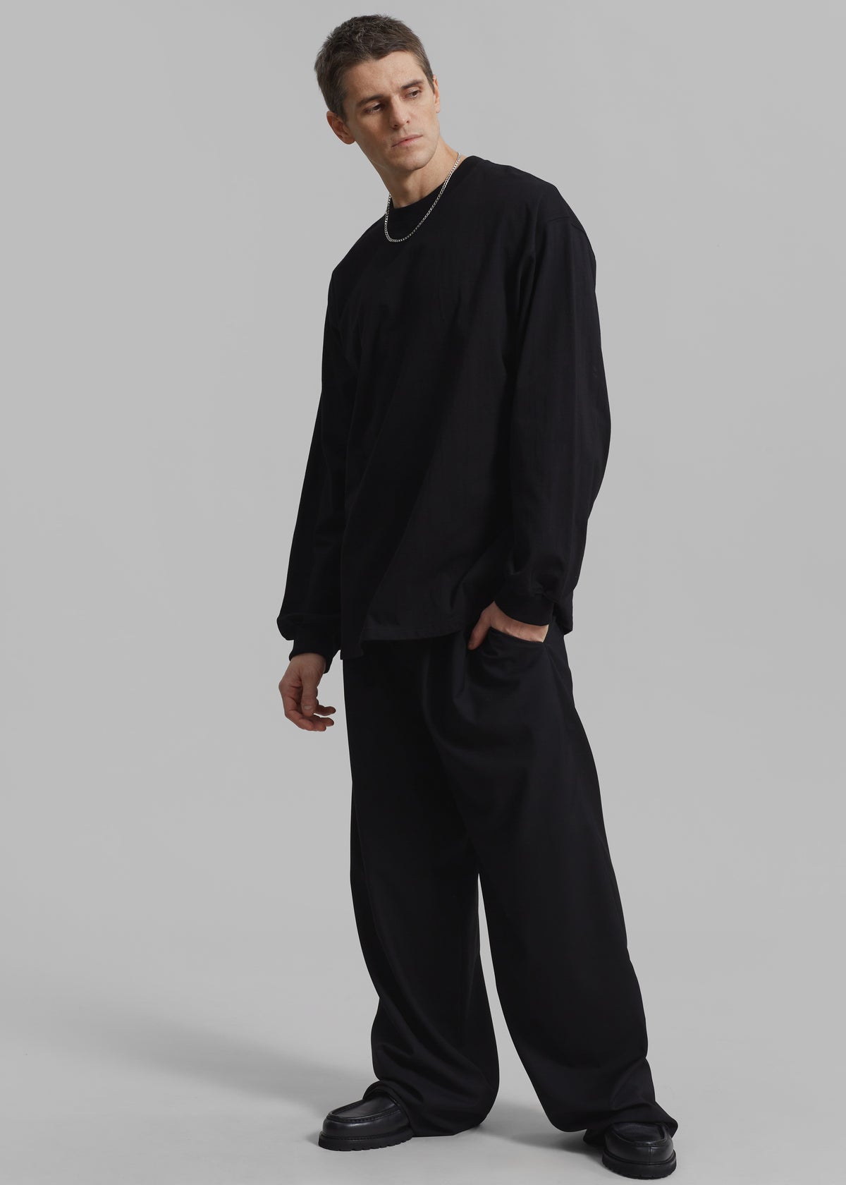 Peyton Pleated Pants - Black - 4