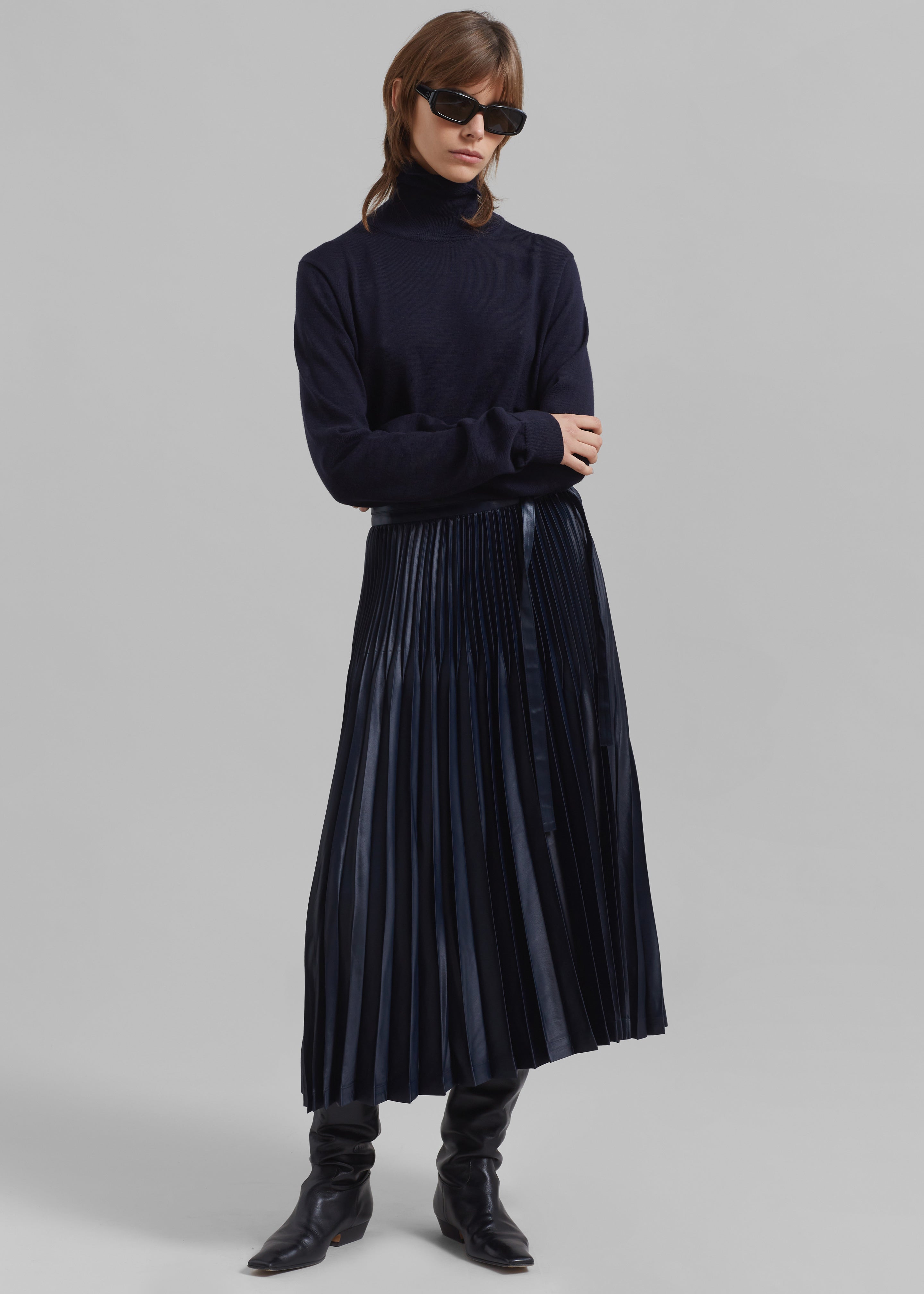 3.1 Phillip Lim Chintz Pleated Skirt - Midnight - 1