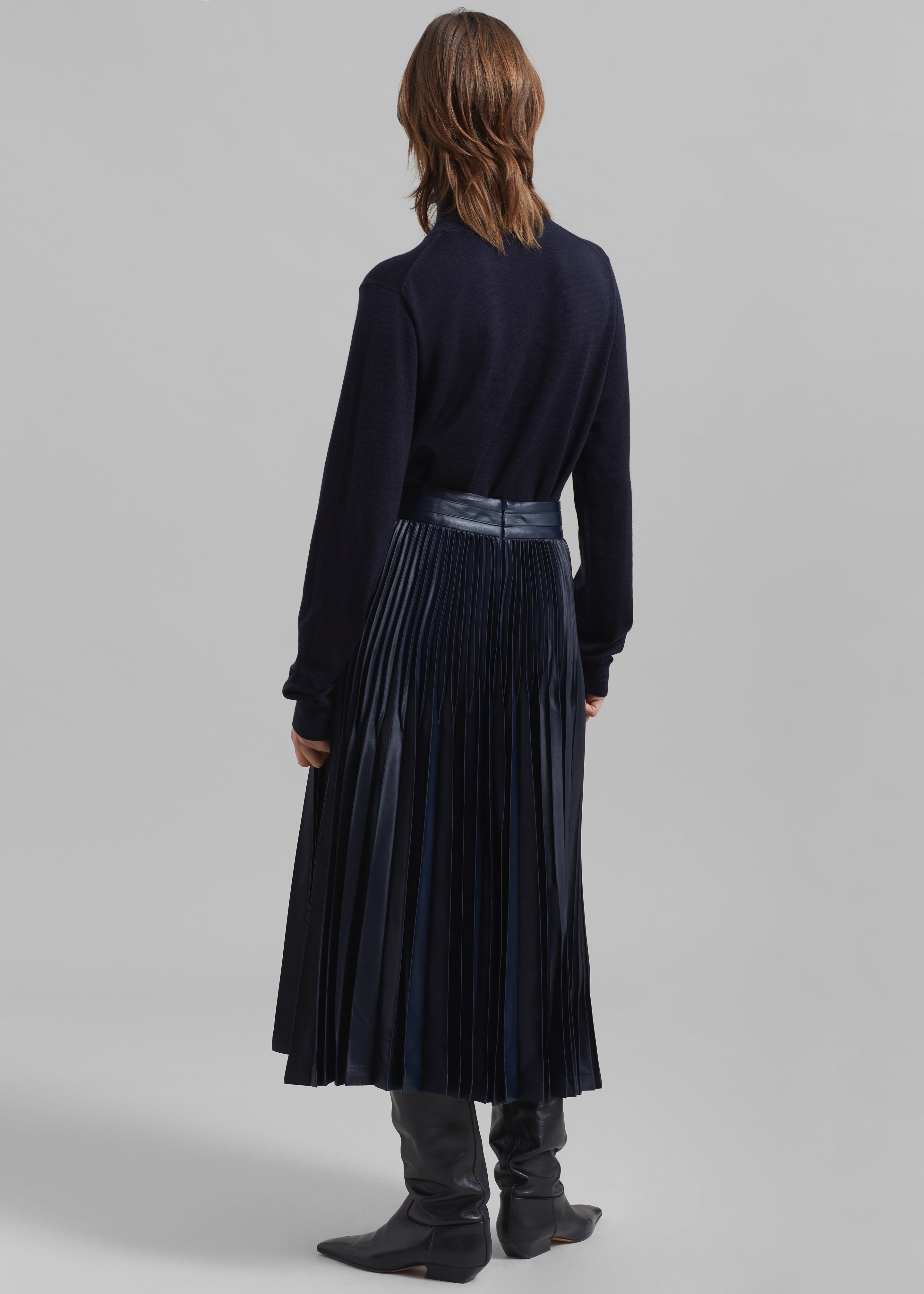 3.1 Phillip Lim Chintz Pleated Skirt - Midnight - 6