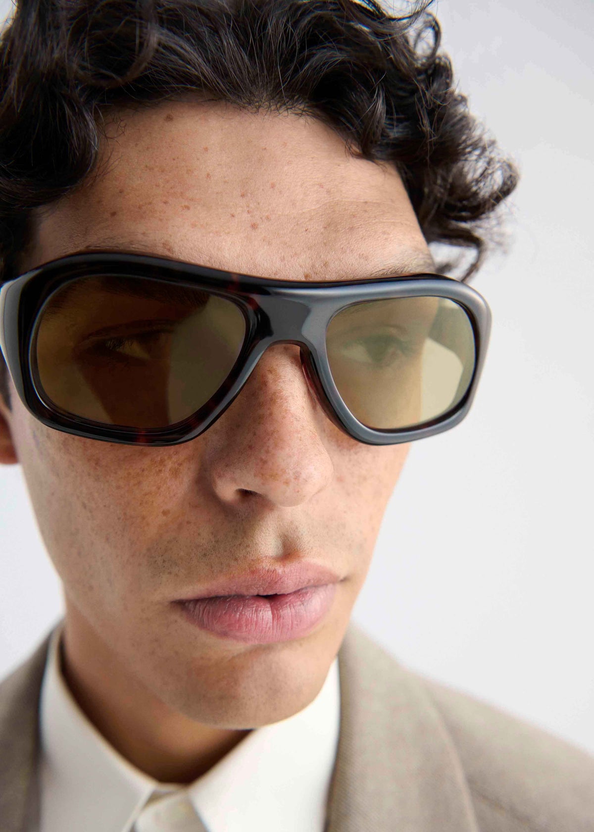 Port Tanger Gray Sunglasses - Myrrh Acetate/Olive Lens - 5