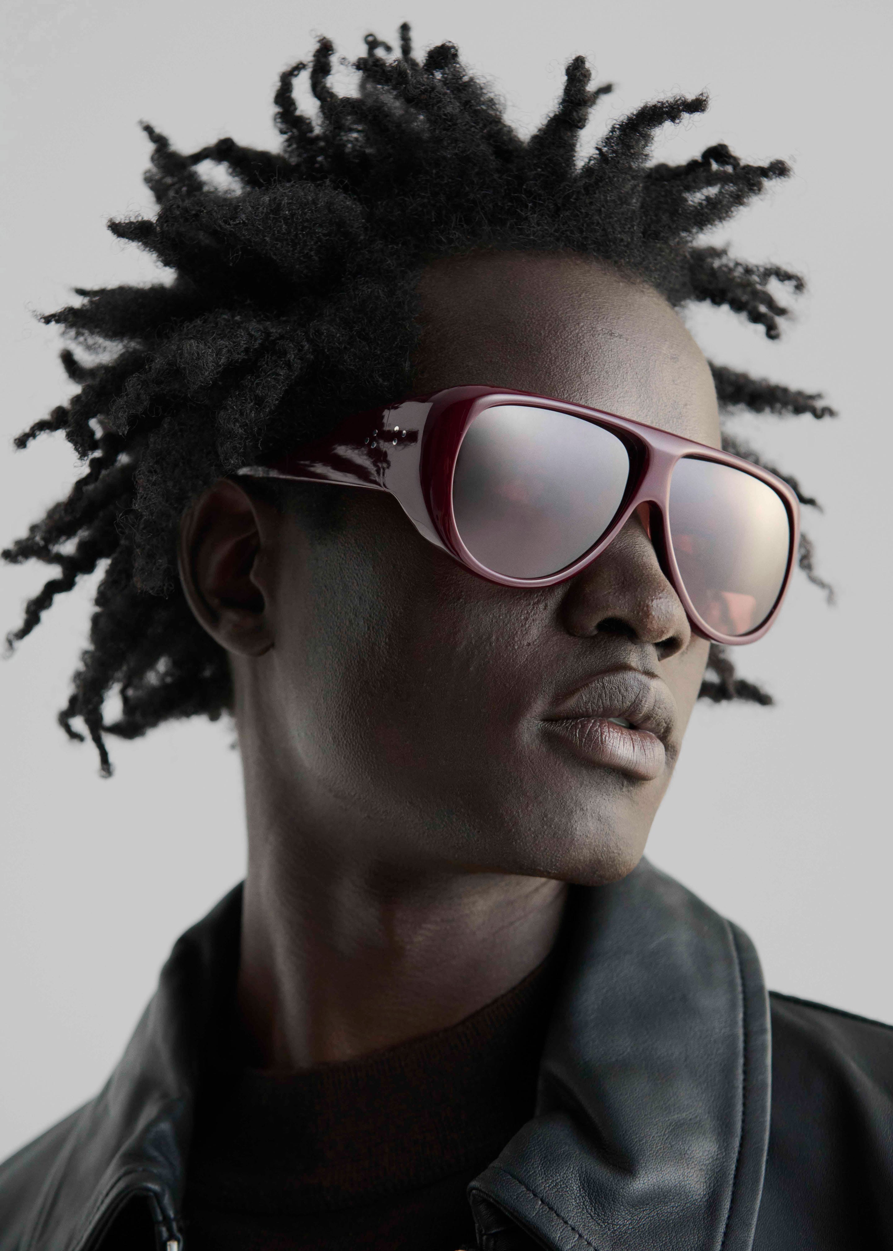 Port Tanger Gambia Sunglasses - Crimson Acetate/Tobacco Lens - 8