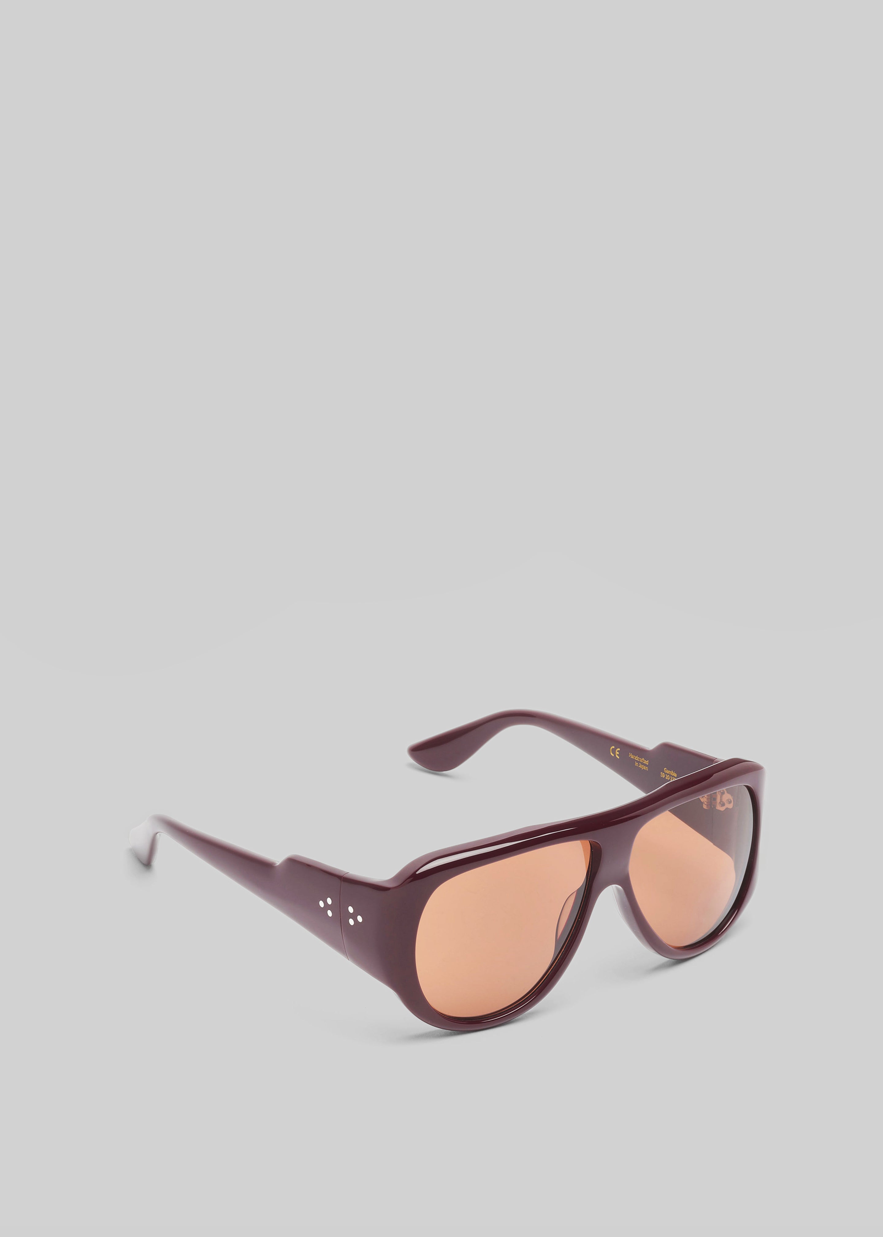 Port Tanger Gambia Sunglasses - Crimson Acetate/Tobacco Lens - 3