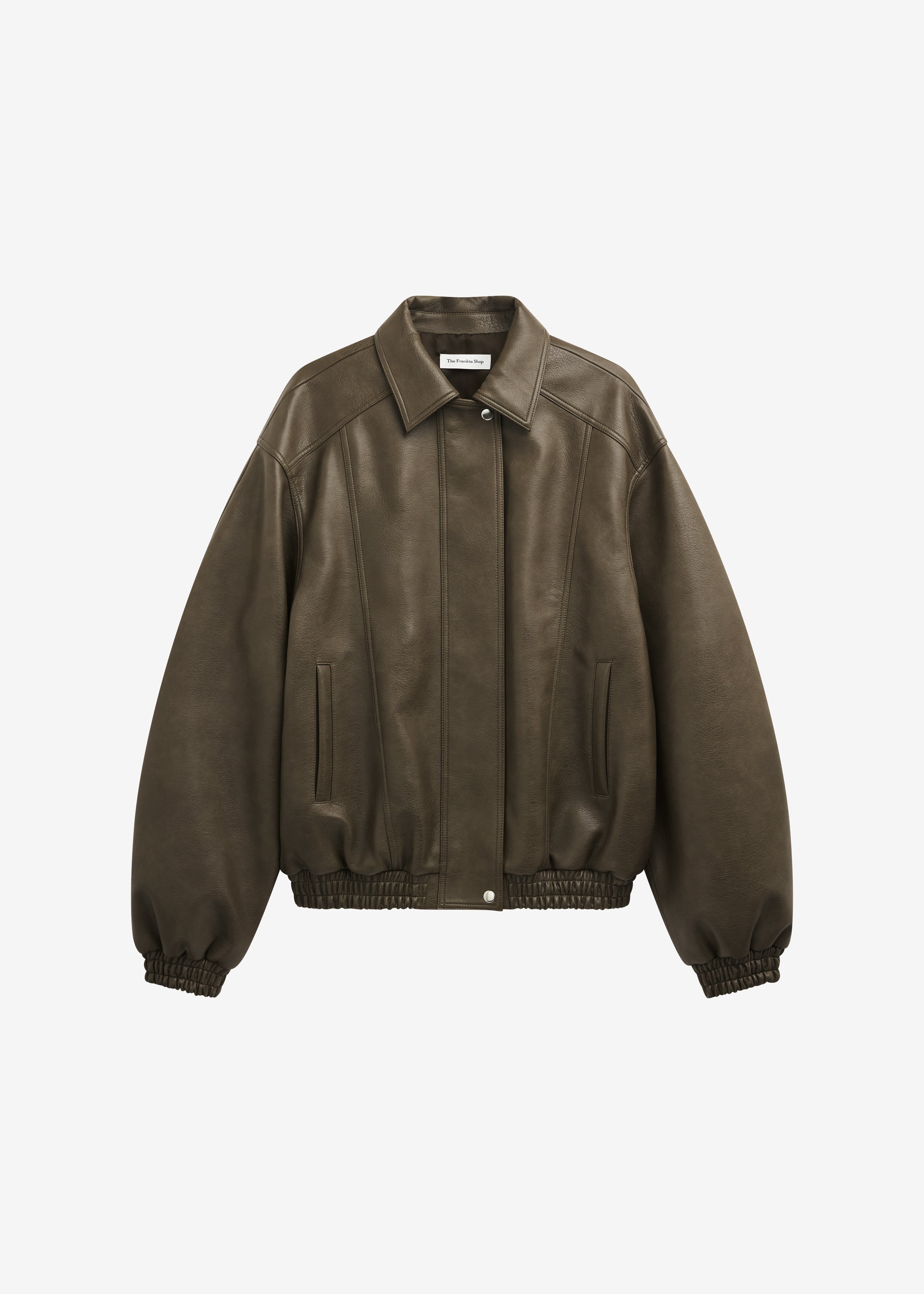 Prescott Faux Leather Jacket - Moss Green - 9