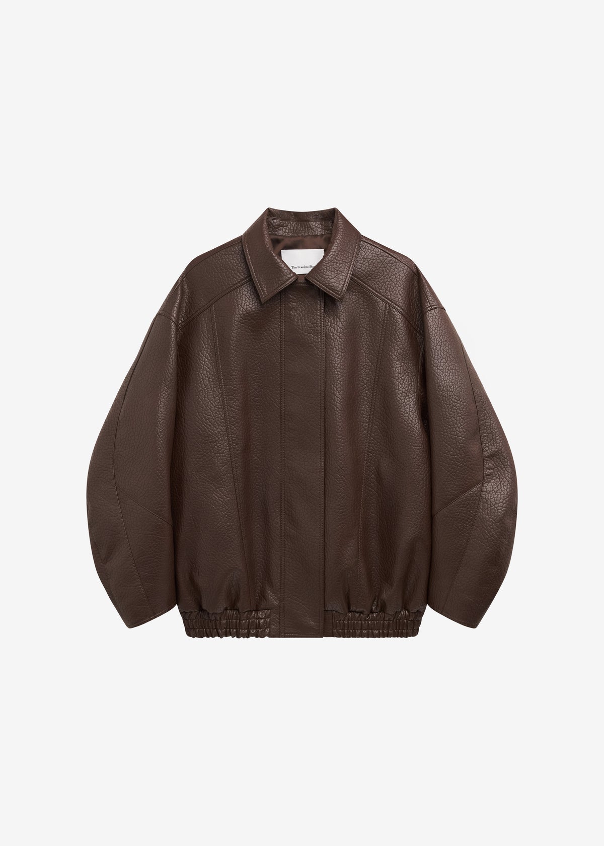 Prescott Grained Faux Leather Jacket - Brown - 10