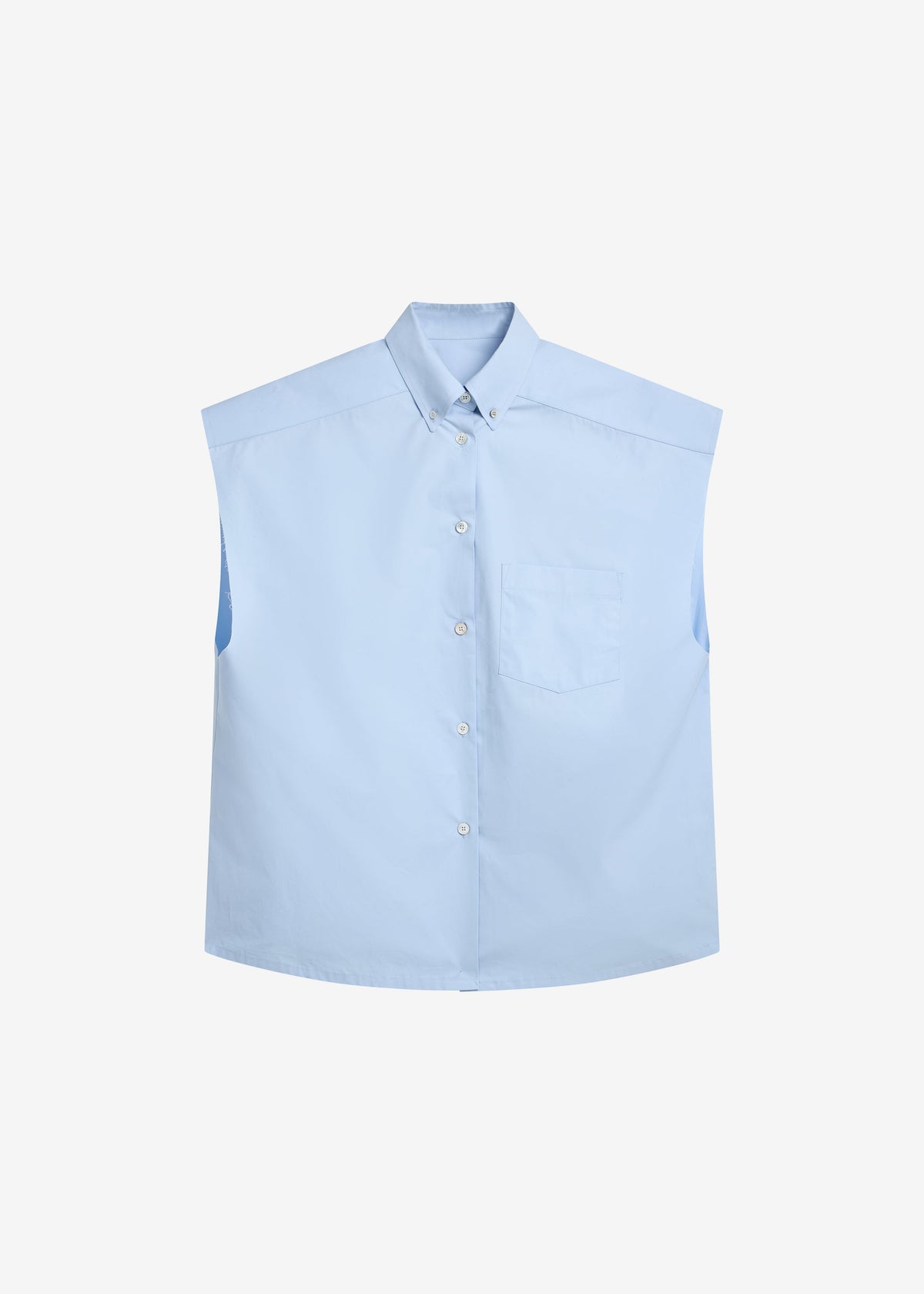 Quenin Sleeveless Button Down Shirt - Light Blue - 8