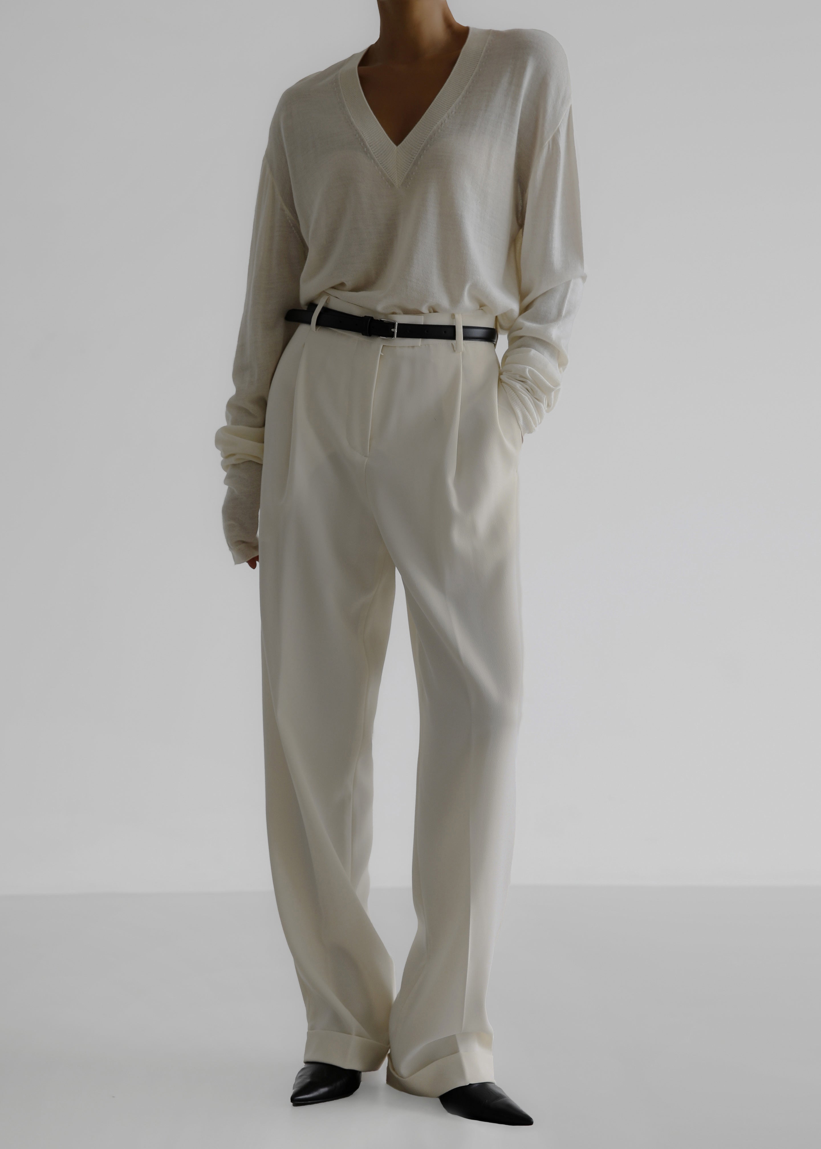 Quinnie Trousers - Cream - 1