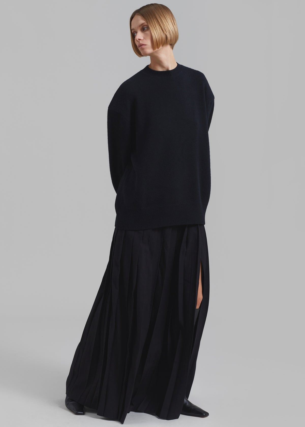 Rafaela Padded Knit Sweater - Black - 1