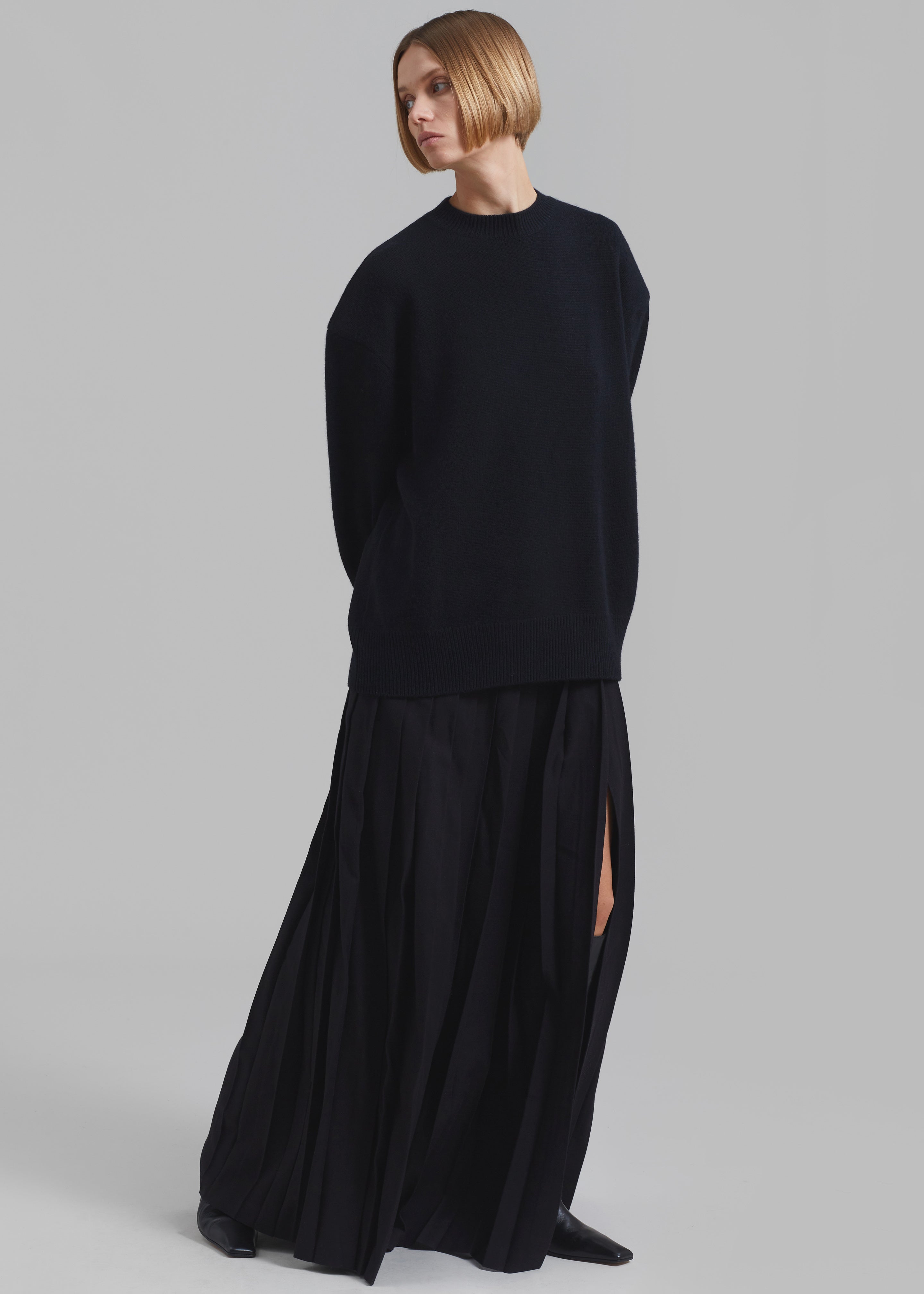 Rafaela Padded Knit Sweater - Black - 1
