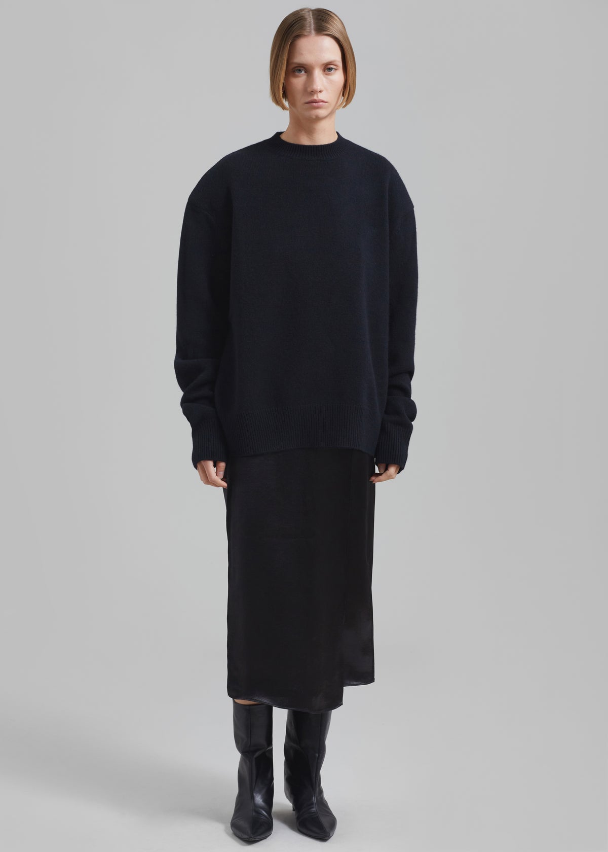 Rafaela Padded Knit Sweater - Black - 4