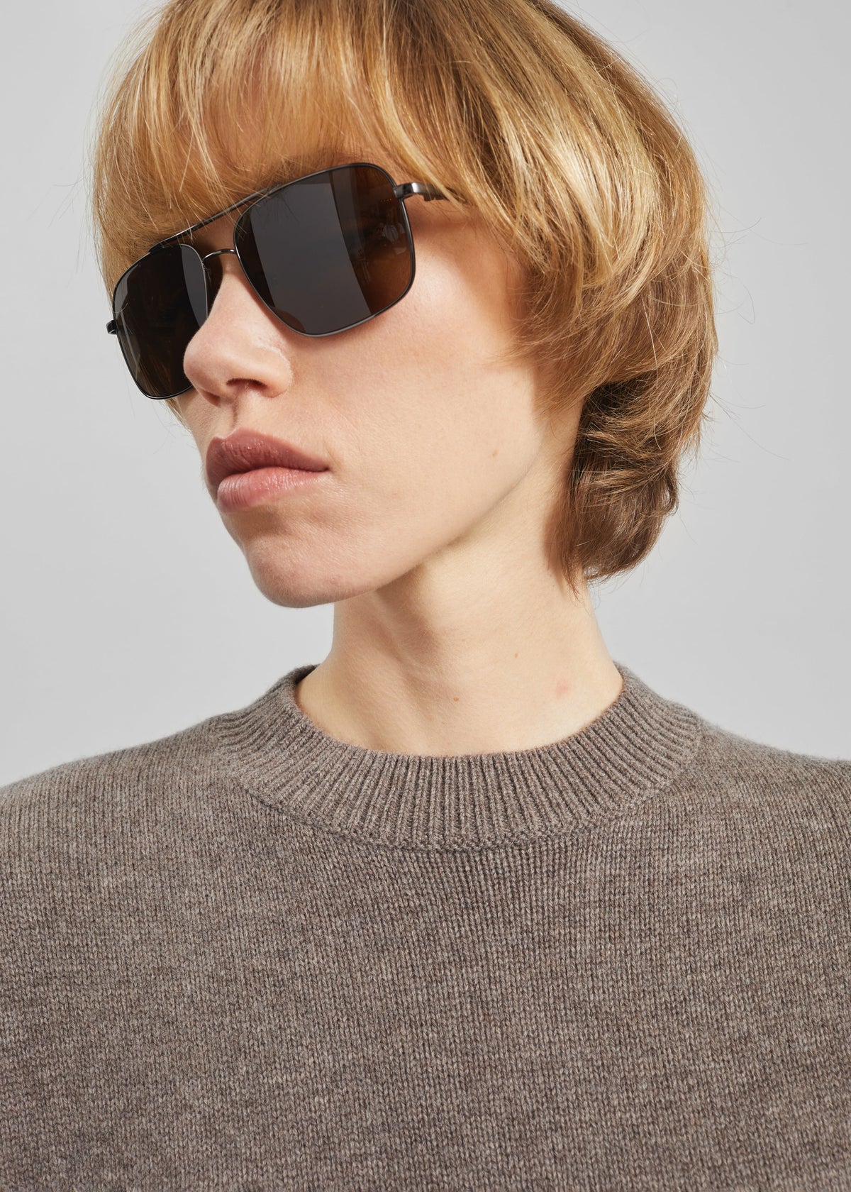 Rafaela Padded Knit Sweater - Dark Taupe - 3