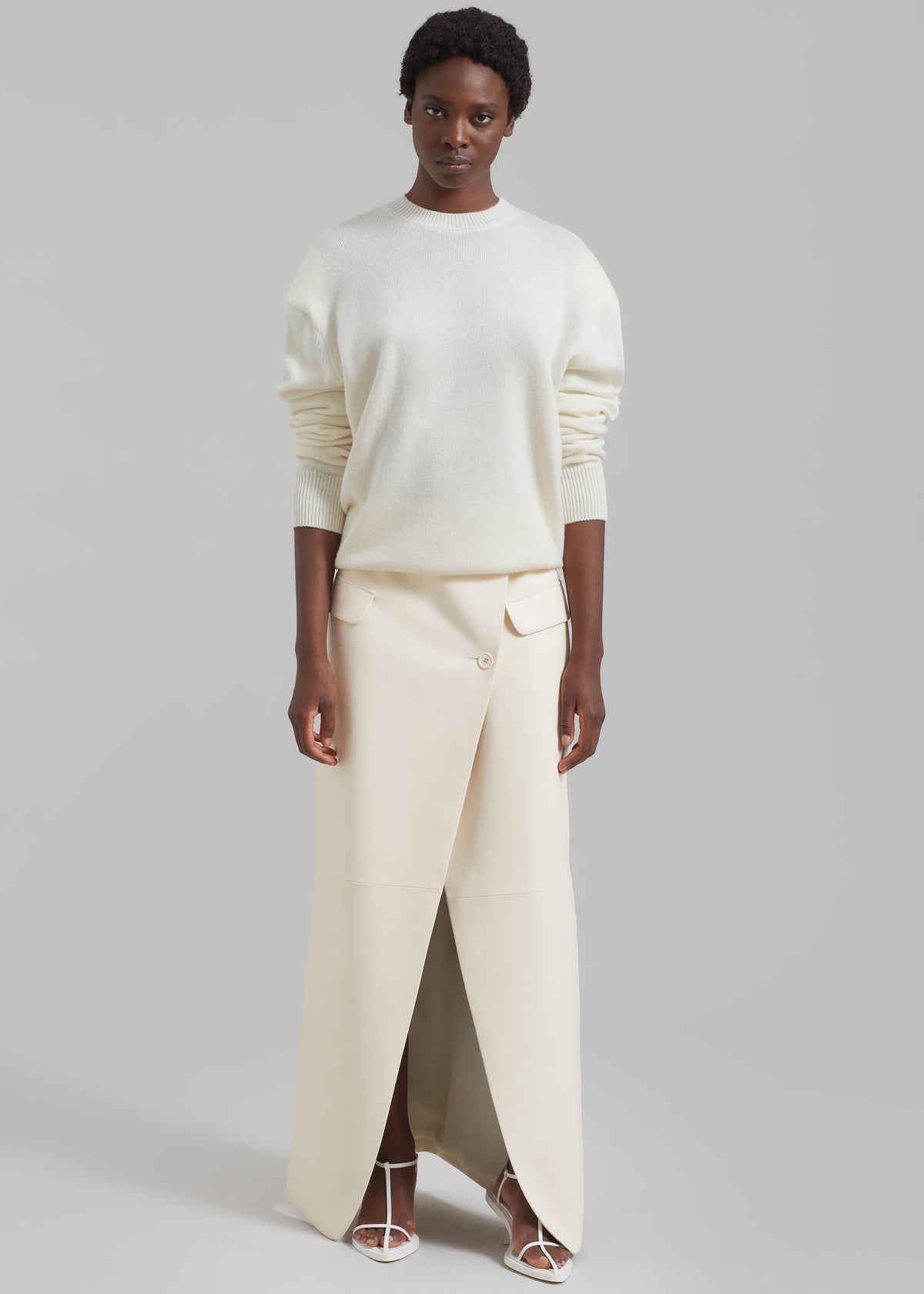 Rafaela Padded Knit Sweater - Ivory - 10