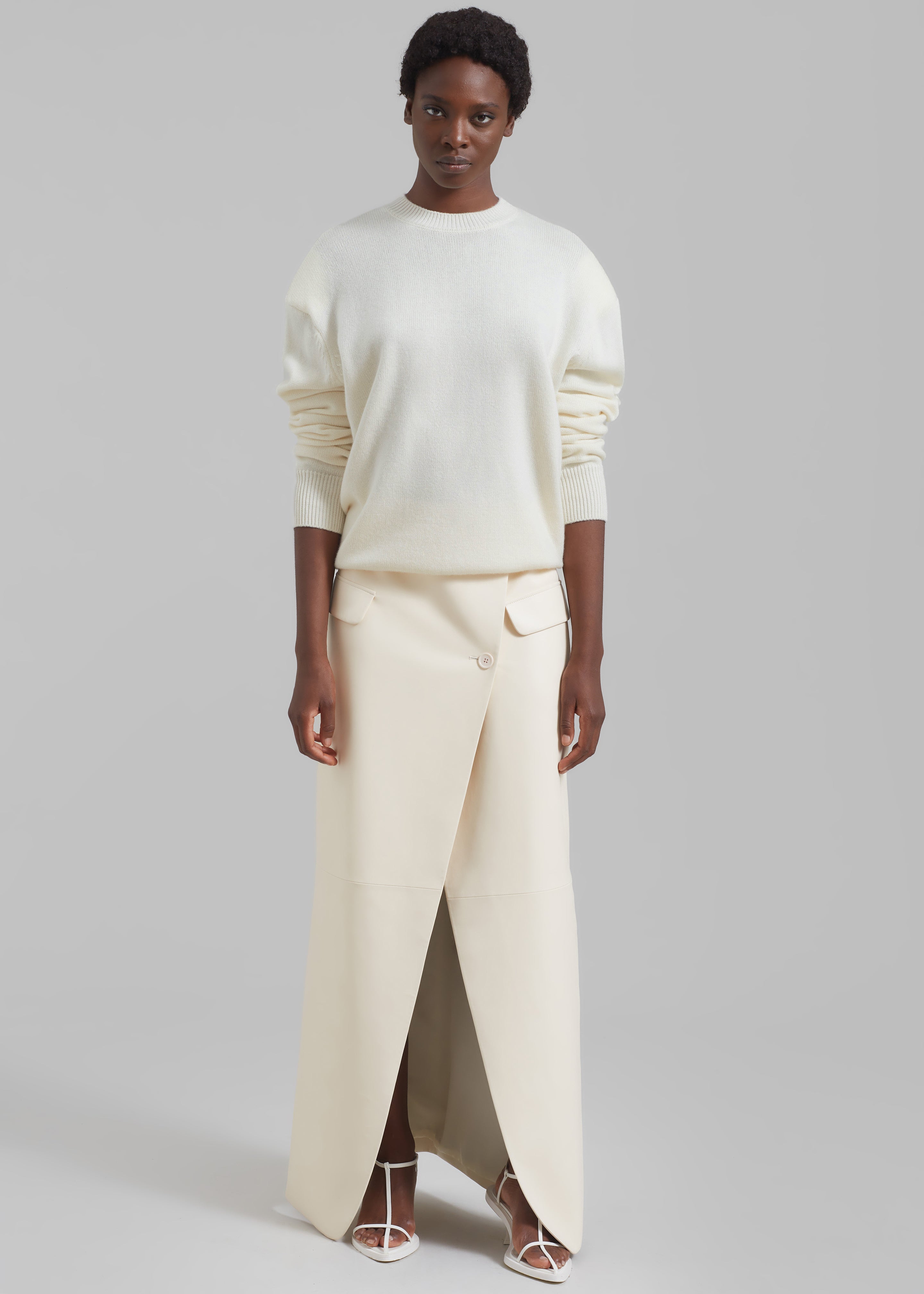 Rafaela Padded Knit Sweater - Ivory - 10