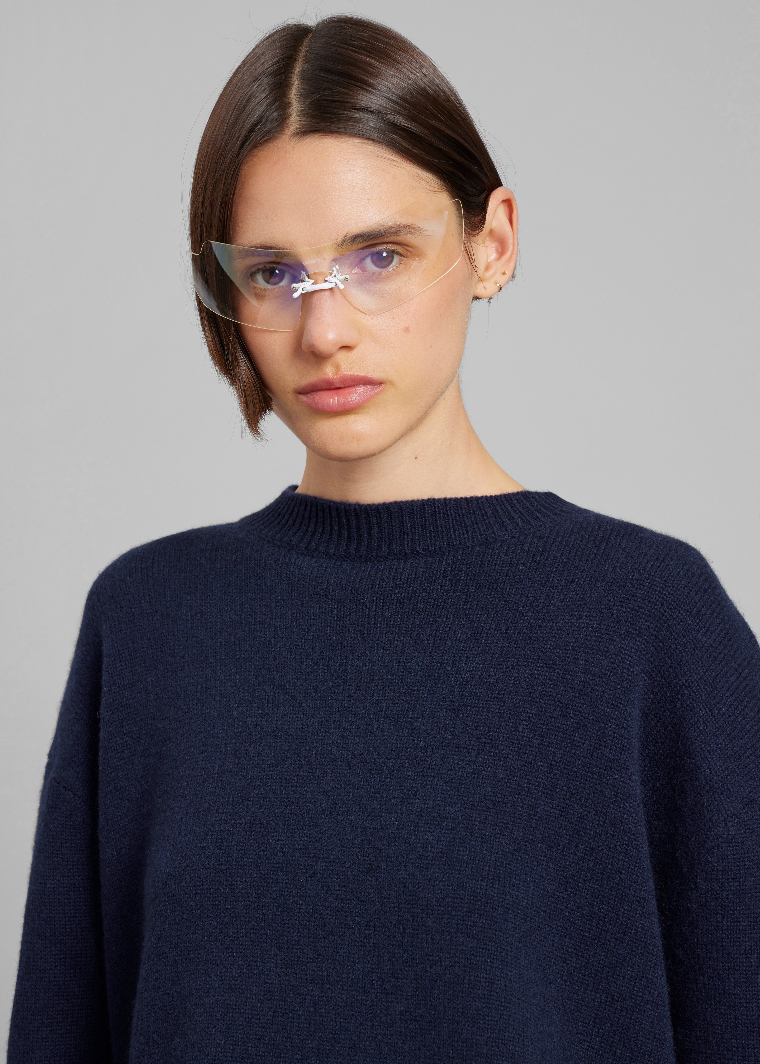 Rafaela Padded Knit Sweater - Navy - 4