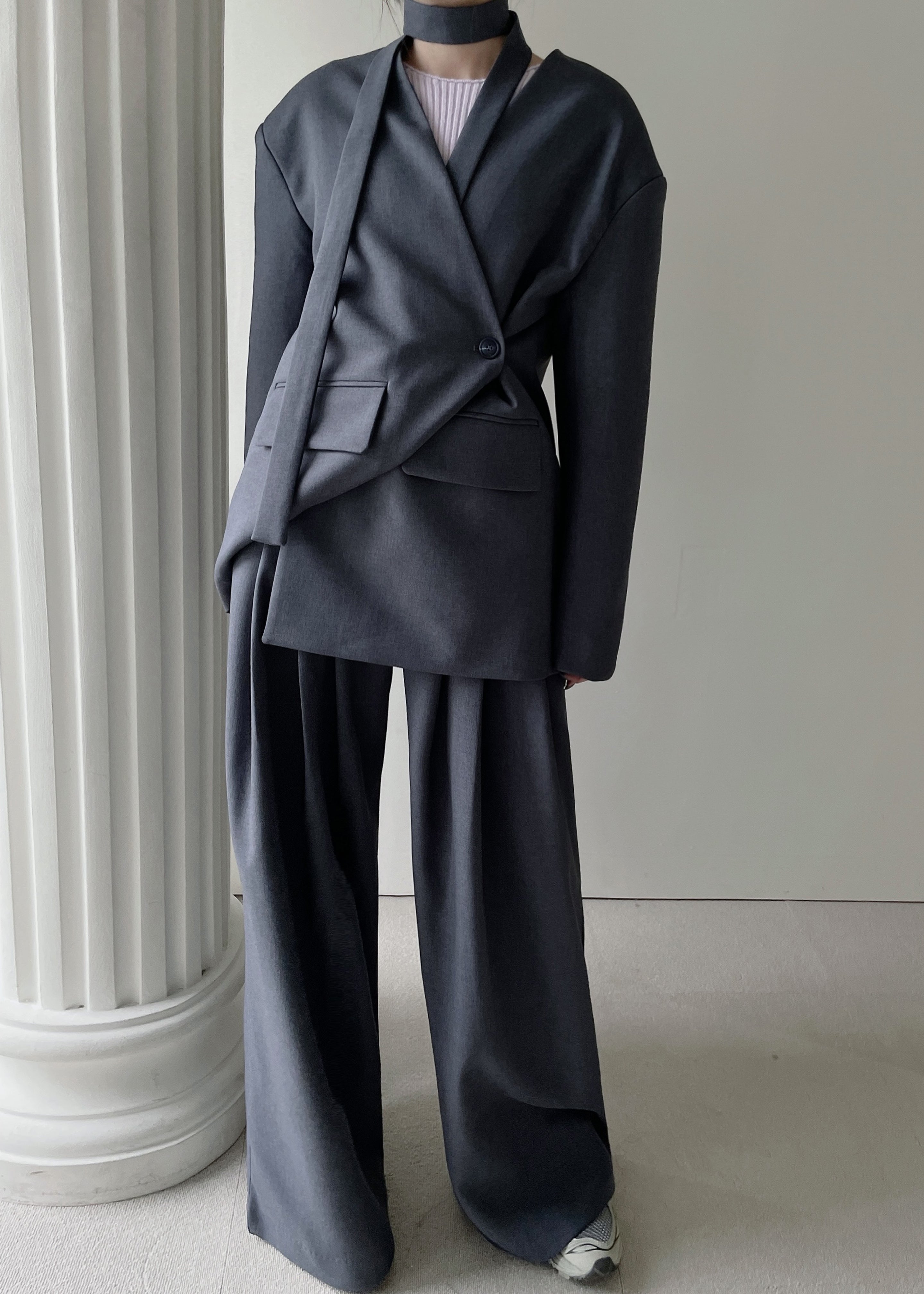 Regina Boxy Blazer - Grey - 10