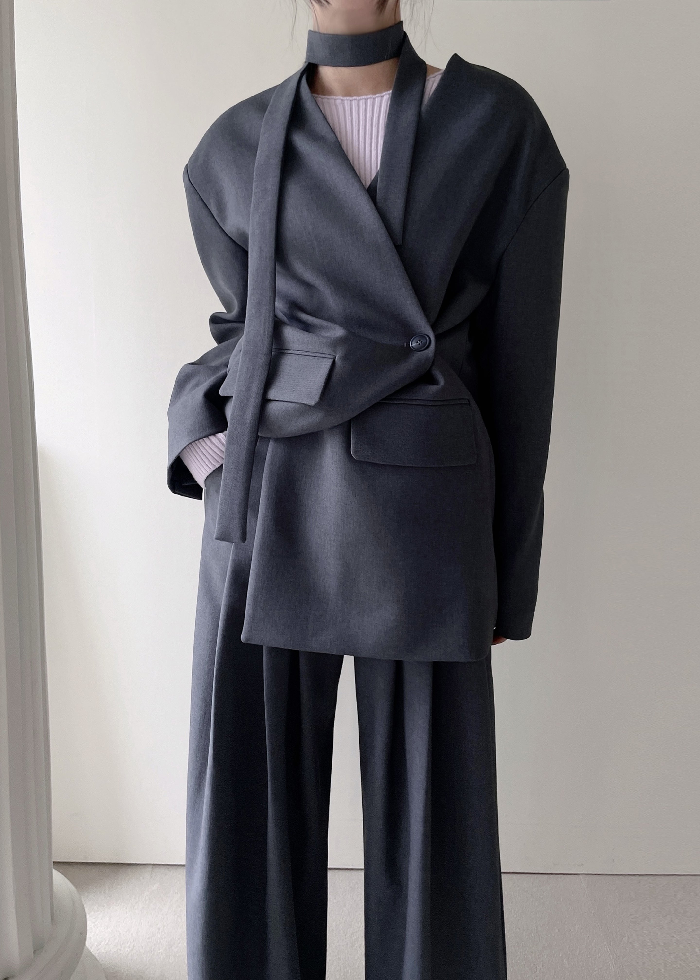 Regina Boxy Blazer - Grey - 9