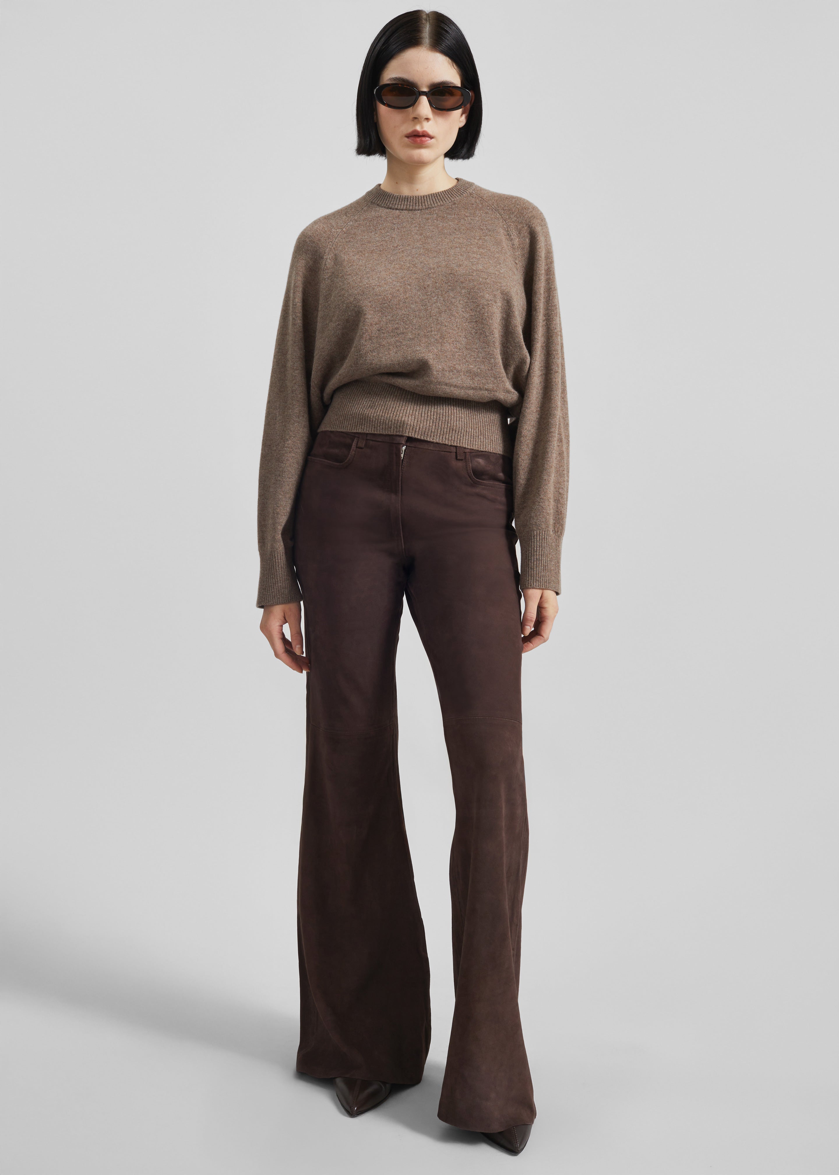 Remain Flared Suede Pants - Chicory Coffee - 3
