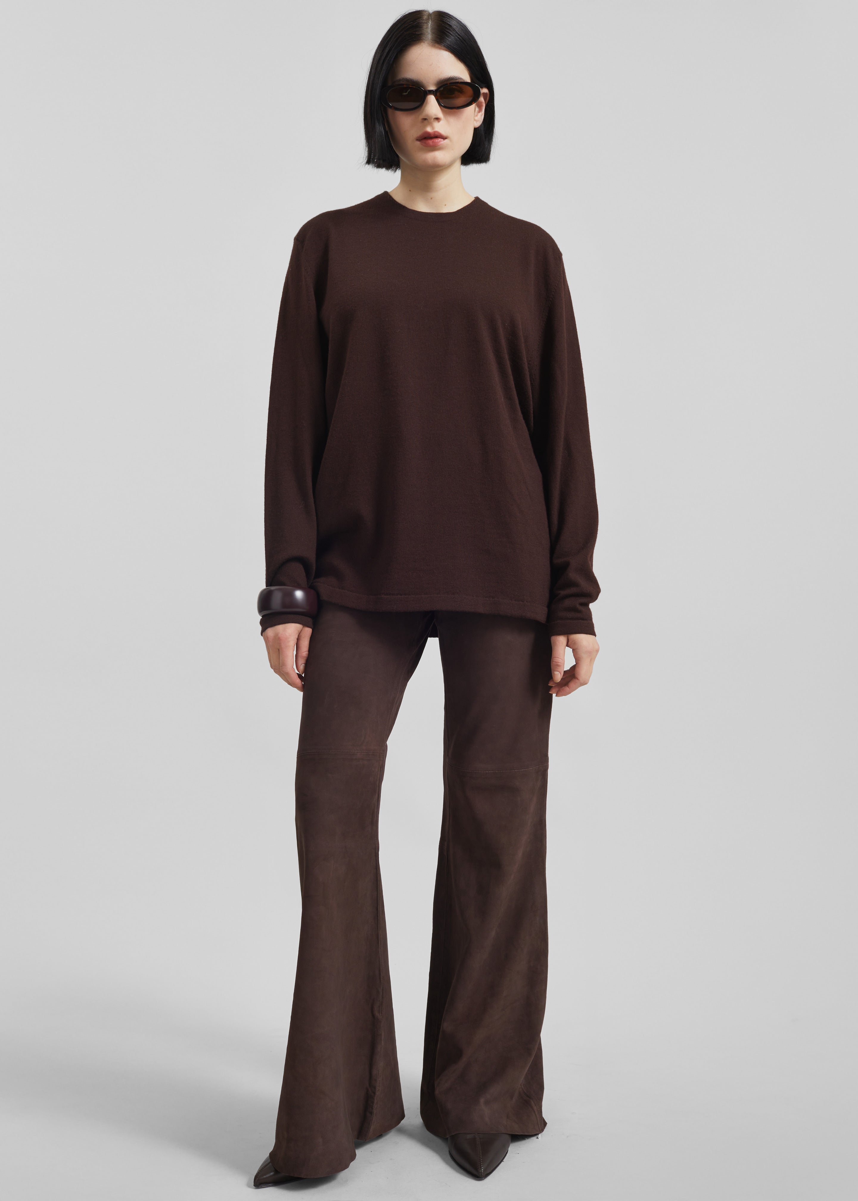 Remain Flared Suede Pants - Chicory Coffee - 5