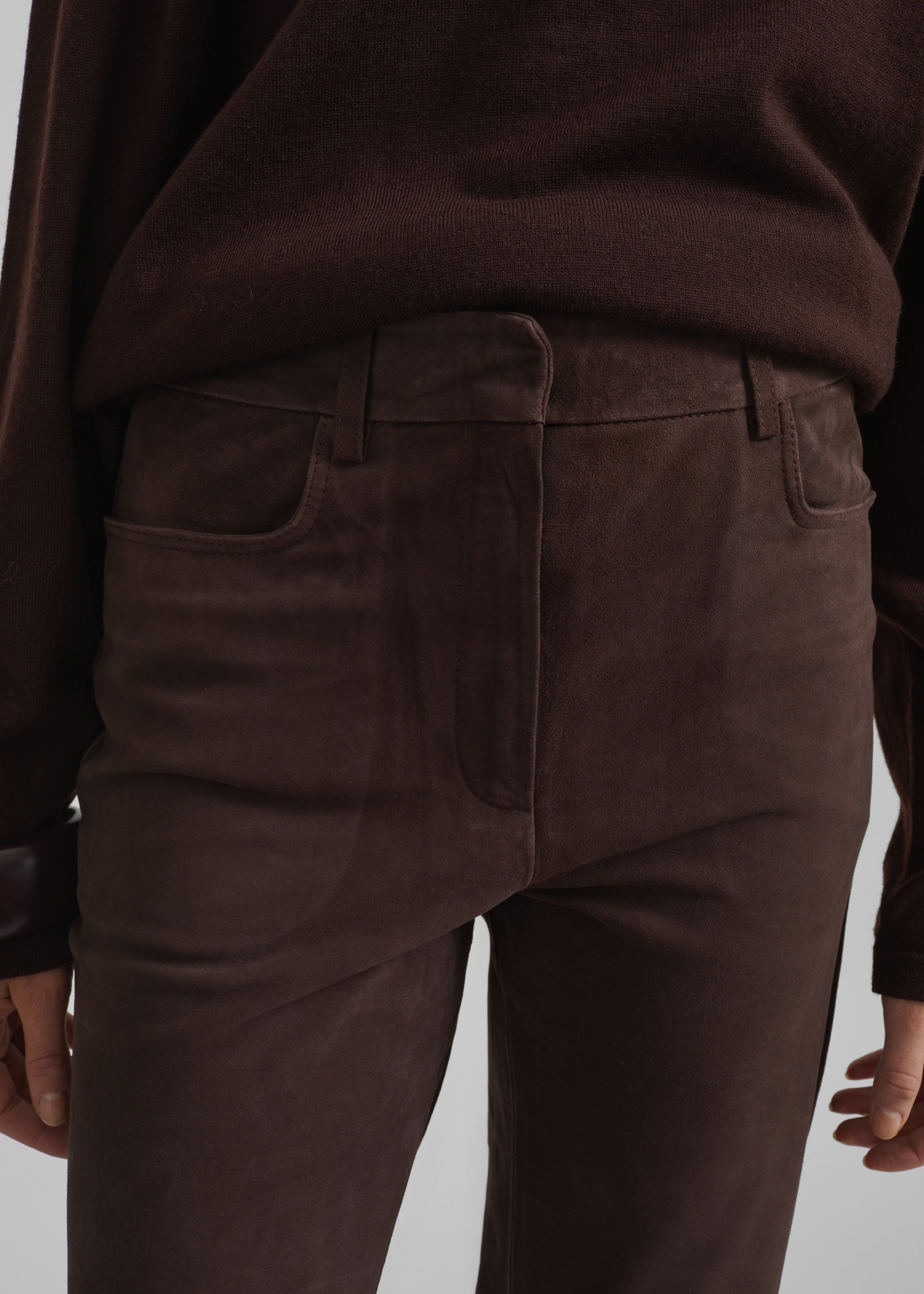 Remain Flared Suede Pants - Chicory Coffee - 4