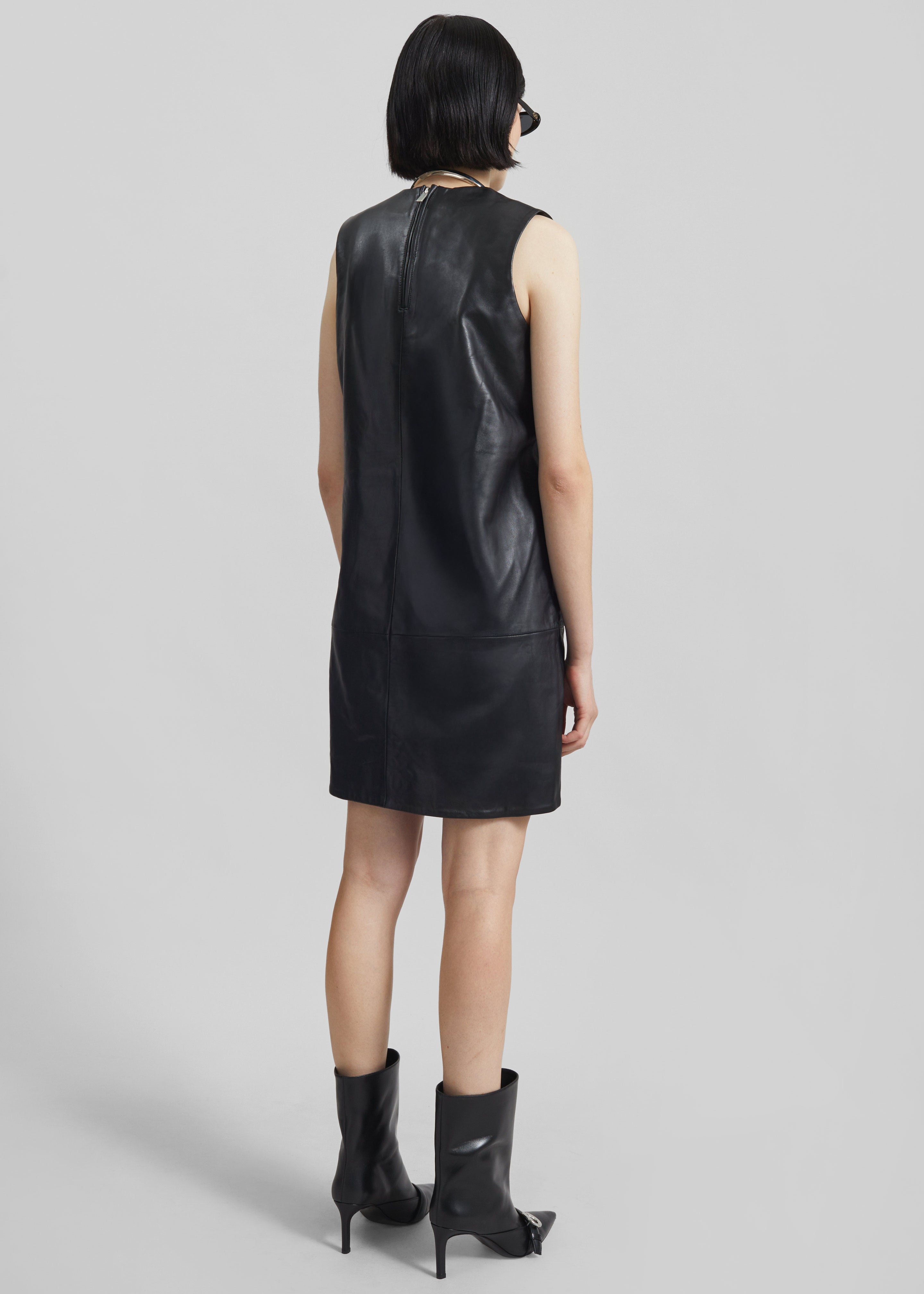 Remain Mini Leather Dress - Black - 5