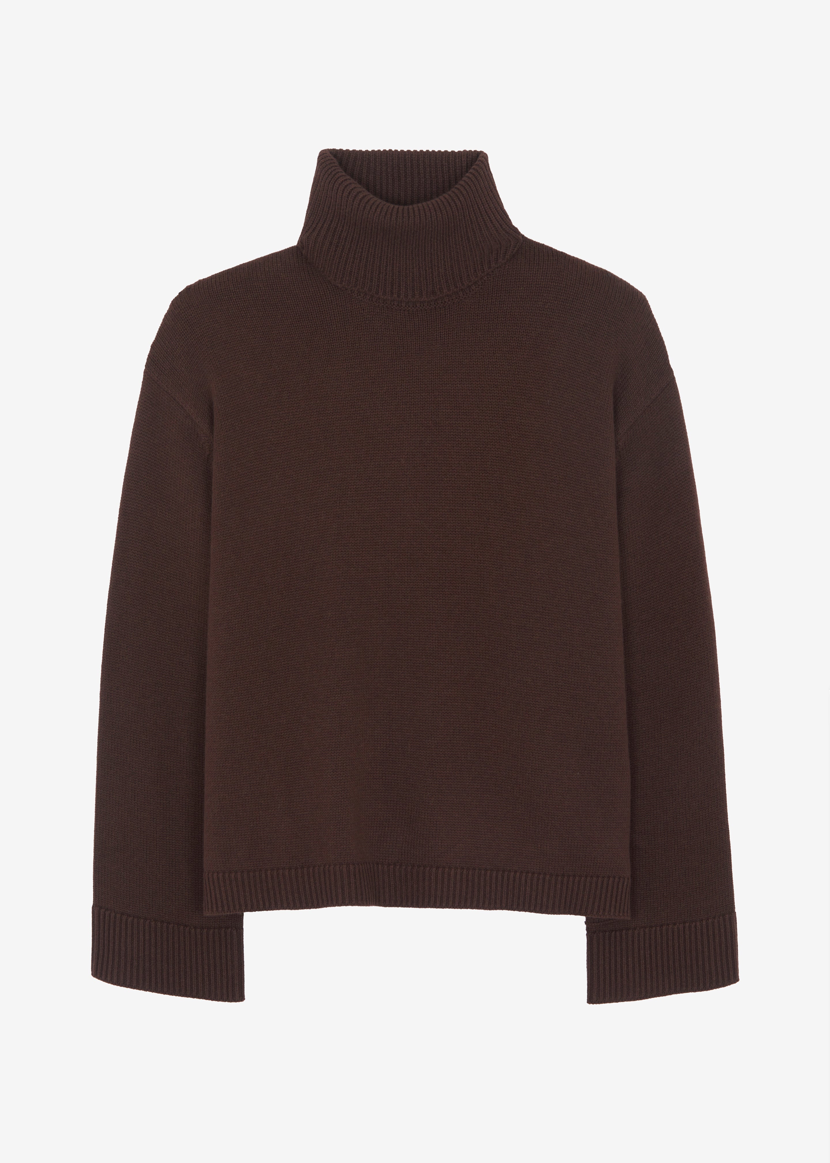 Rhea Trapeze Turtleneck - Brown - 10