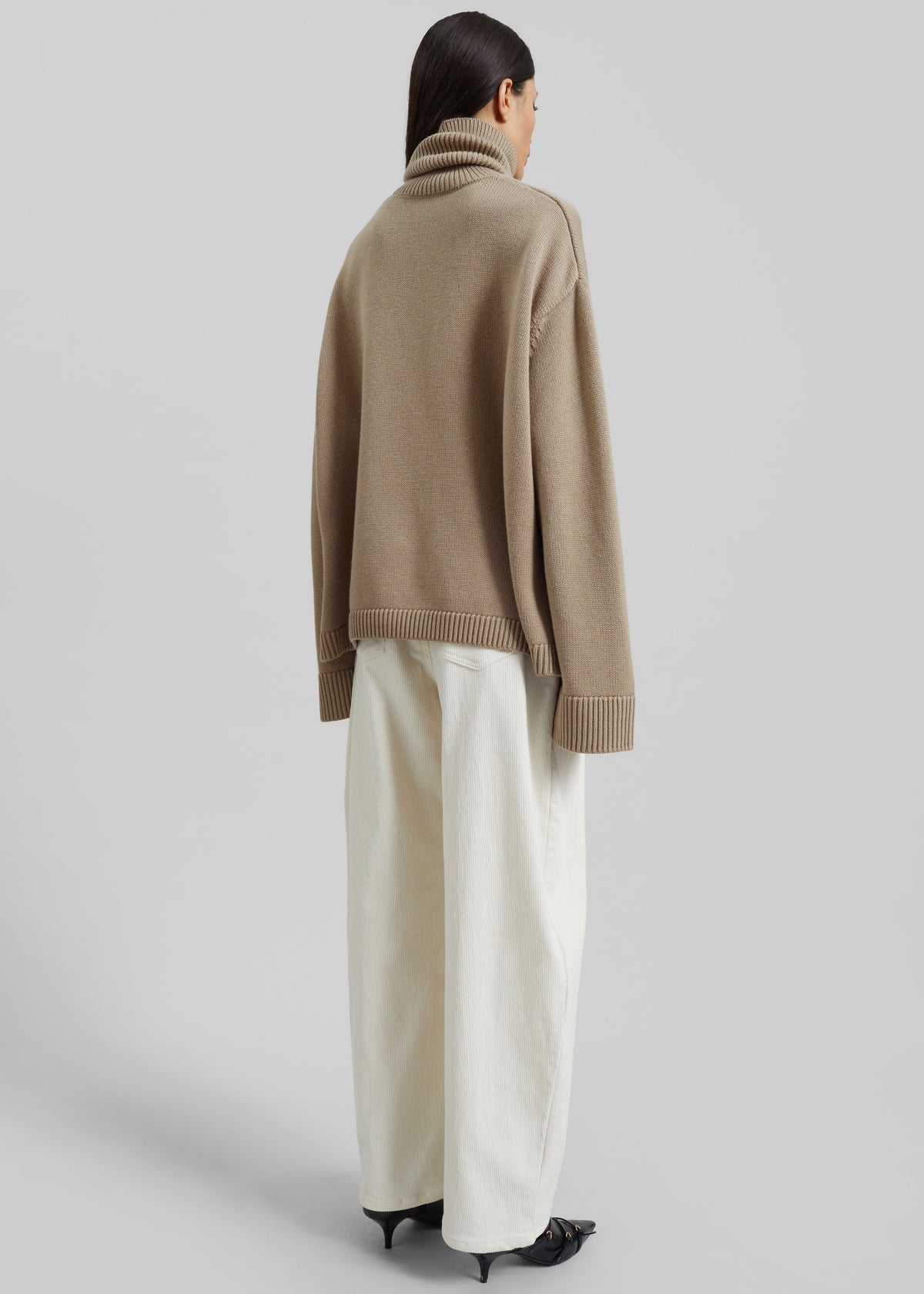 Rhea Trapeze Turtleneck - Beige - 7
