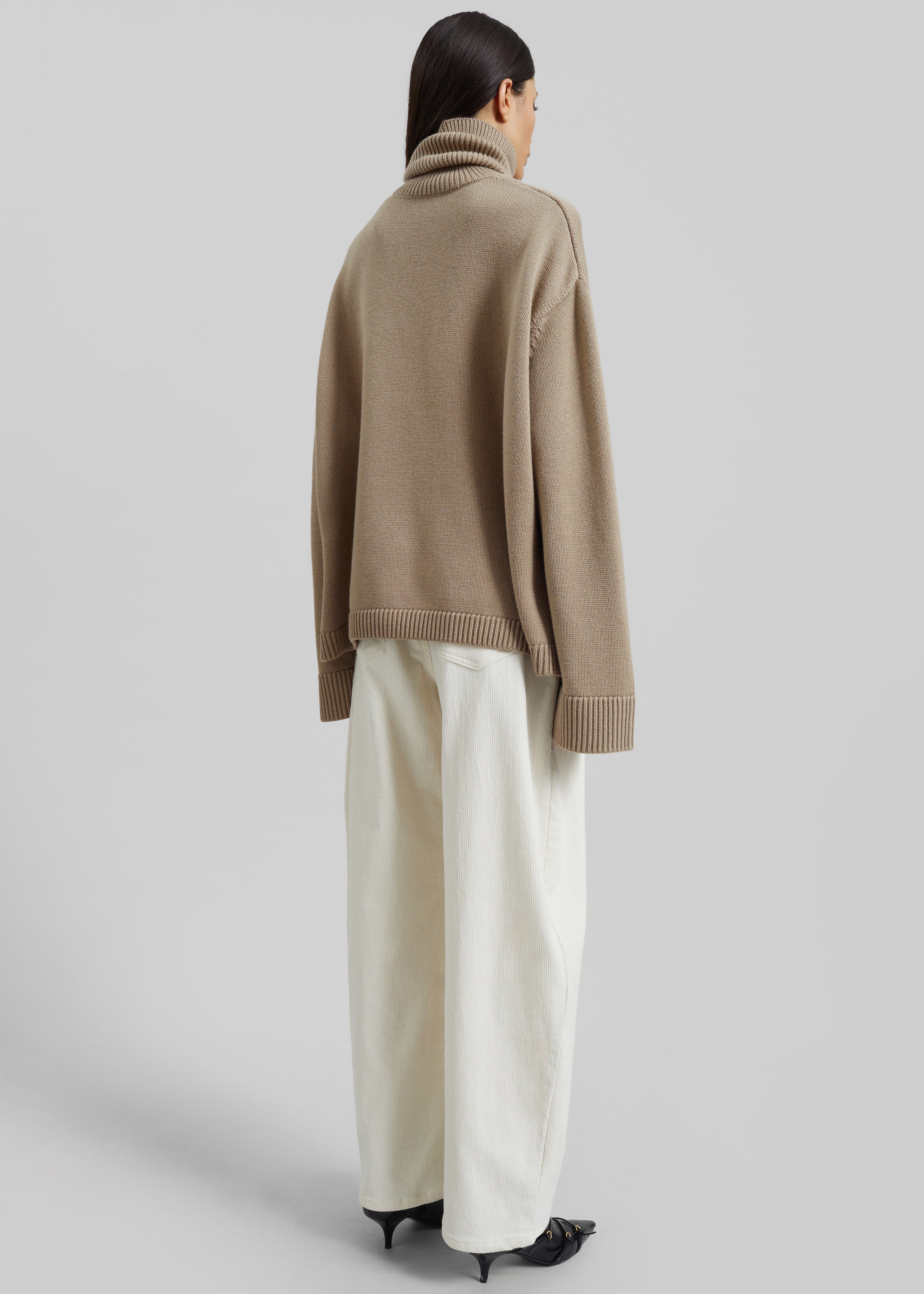 Rhea Trapeze Turtleneck - Beige - 7